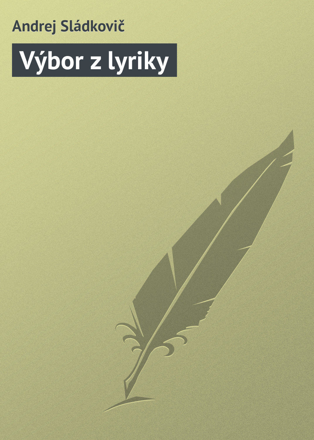 Обложка книги «Výbor z lyriky»