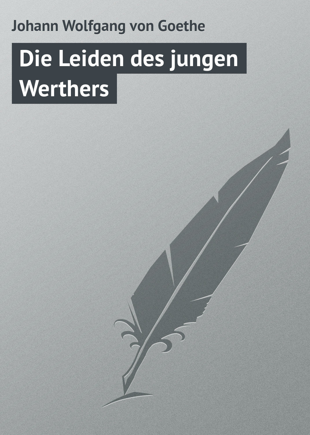 Обложка книги «Die Leiden des jungen Werthers»
