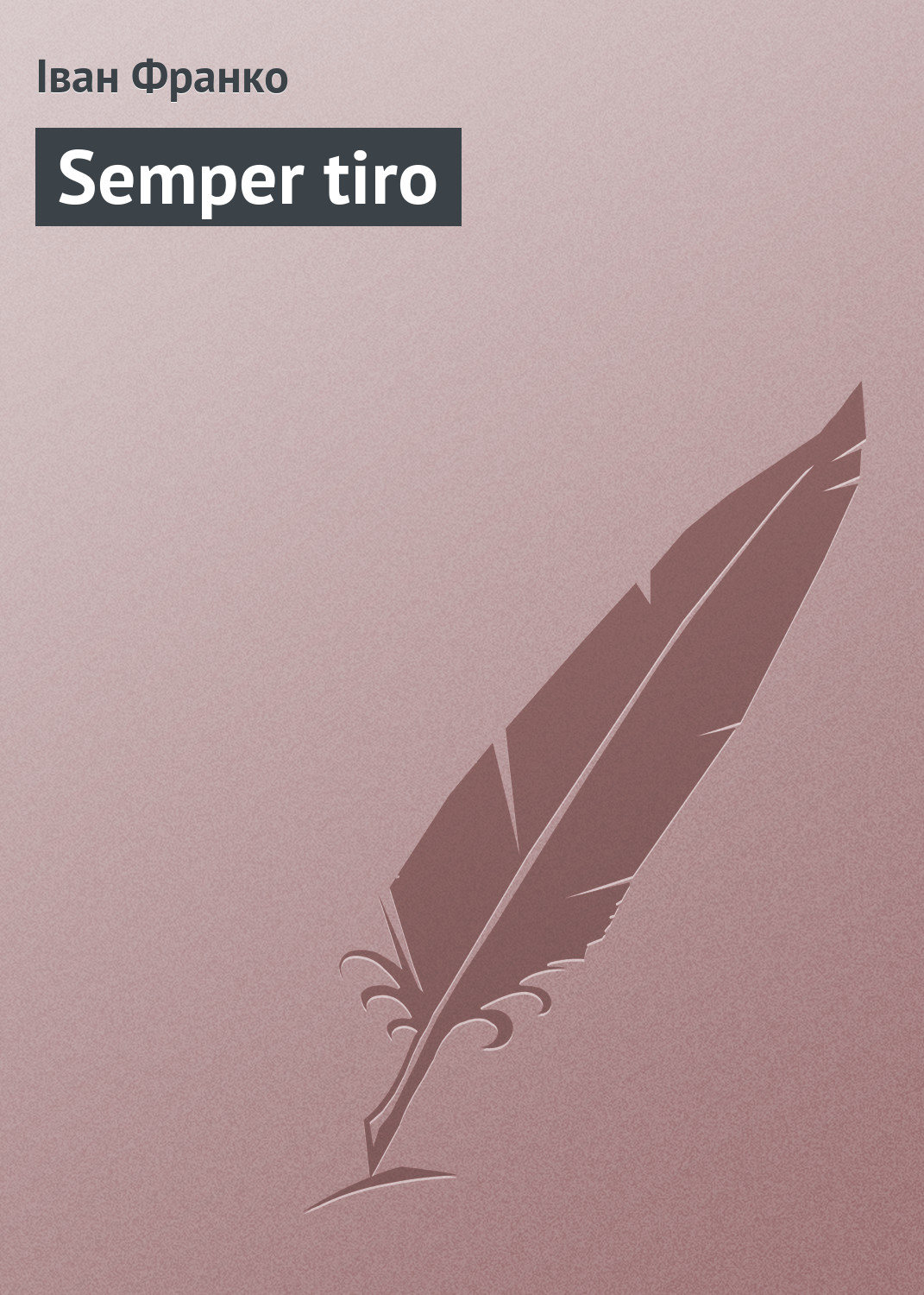 Обложка книги «Semper tiro»