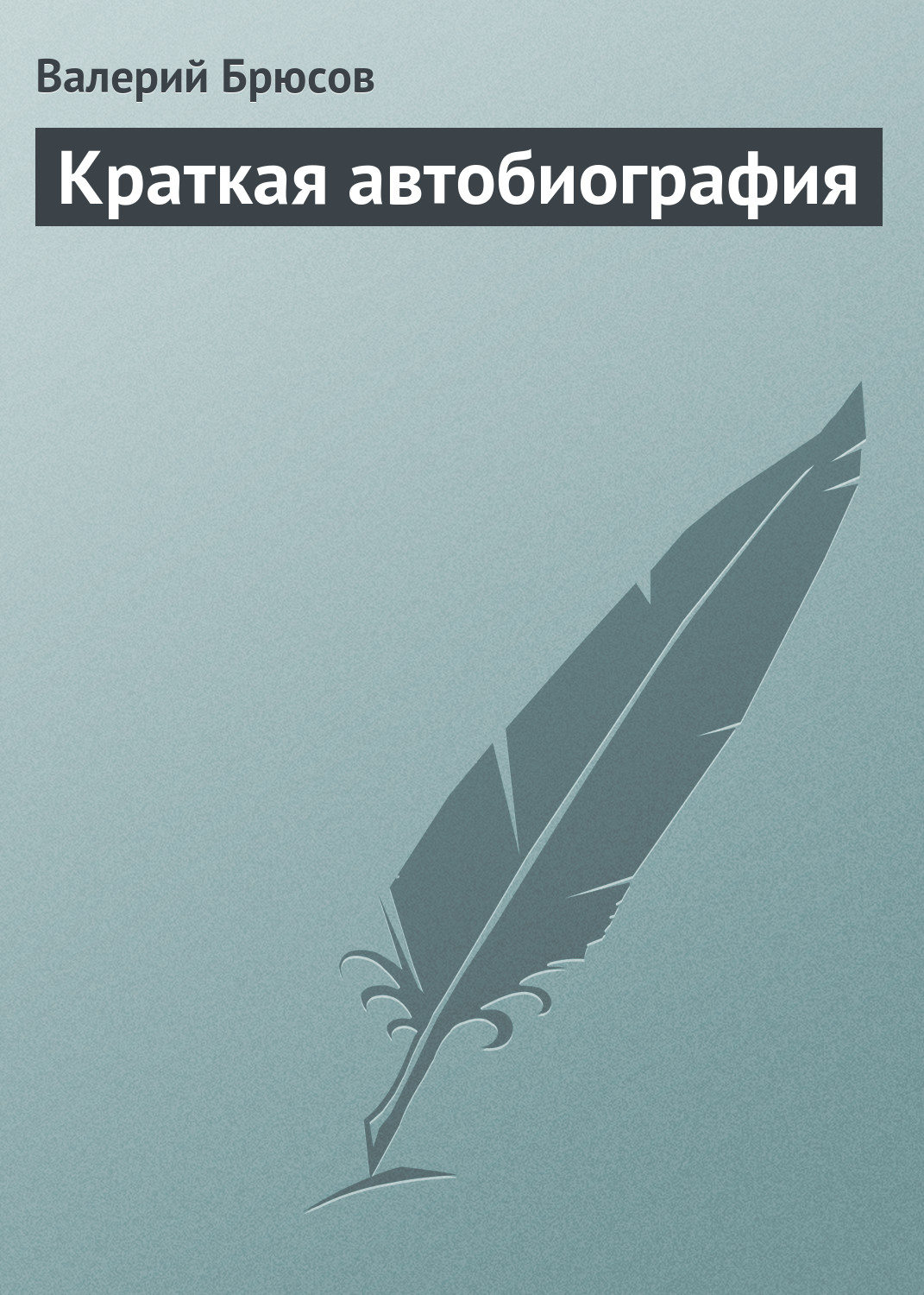 Обложка книги «Краткая автобиография»