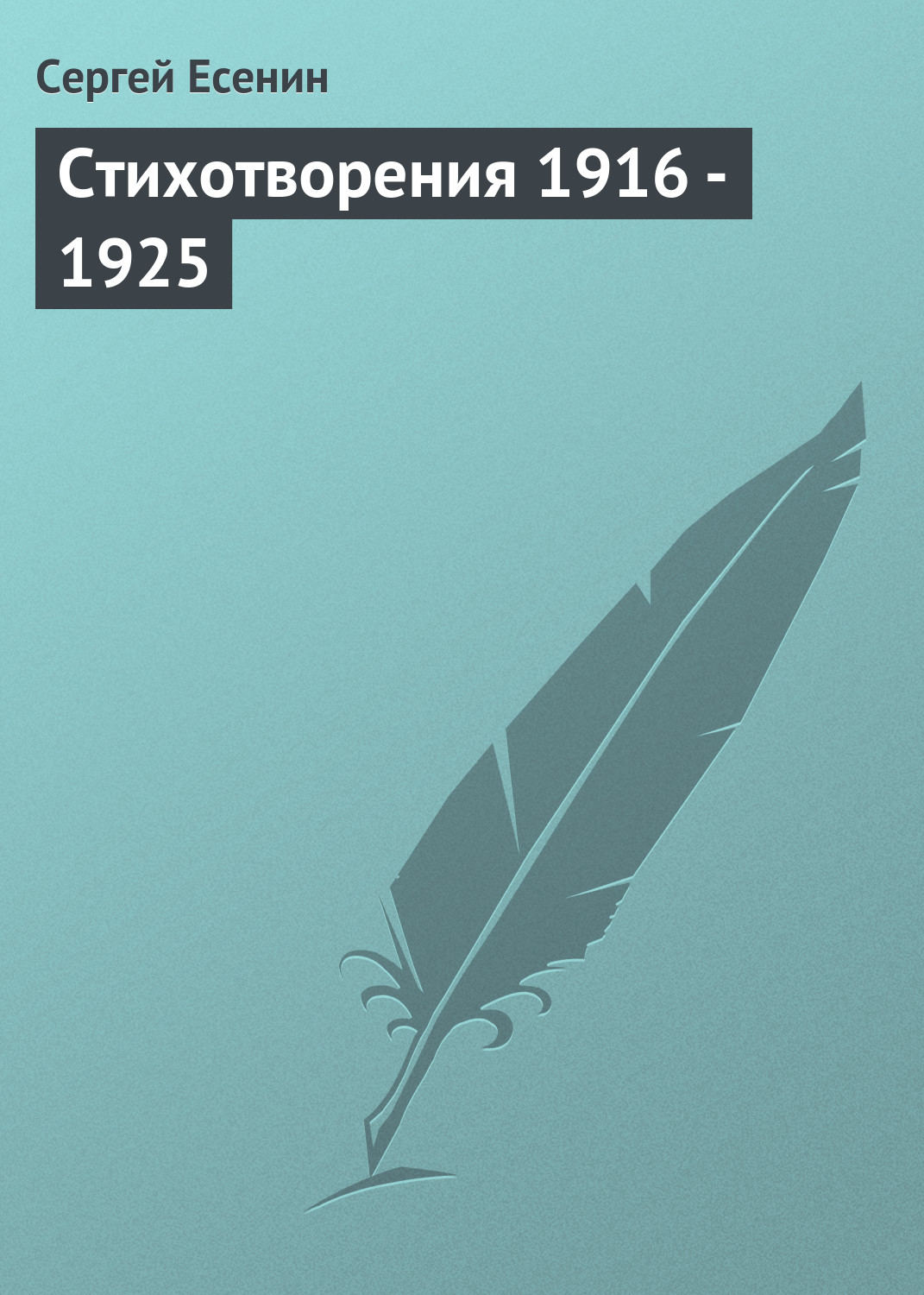 Обложка книги «Стихотворения 1916 – 1925»