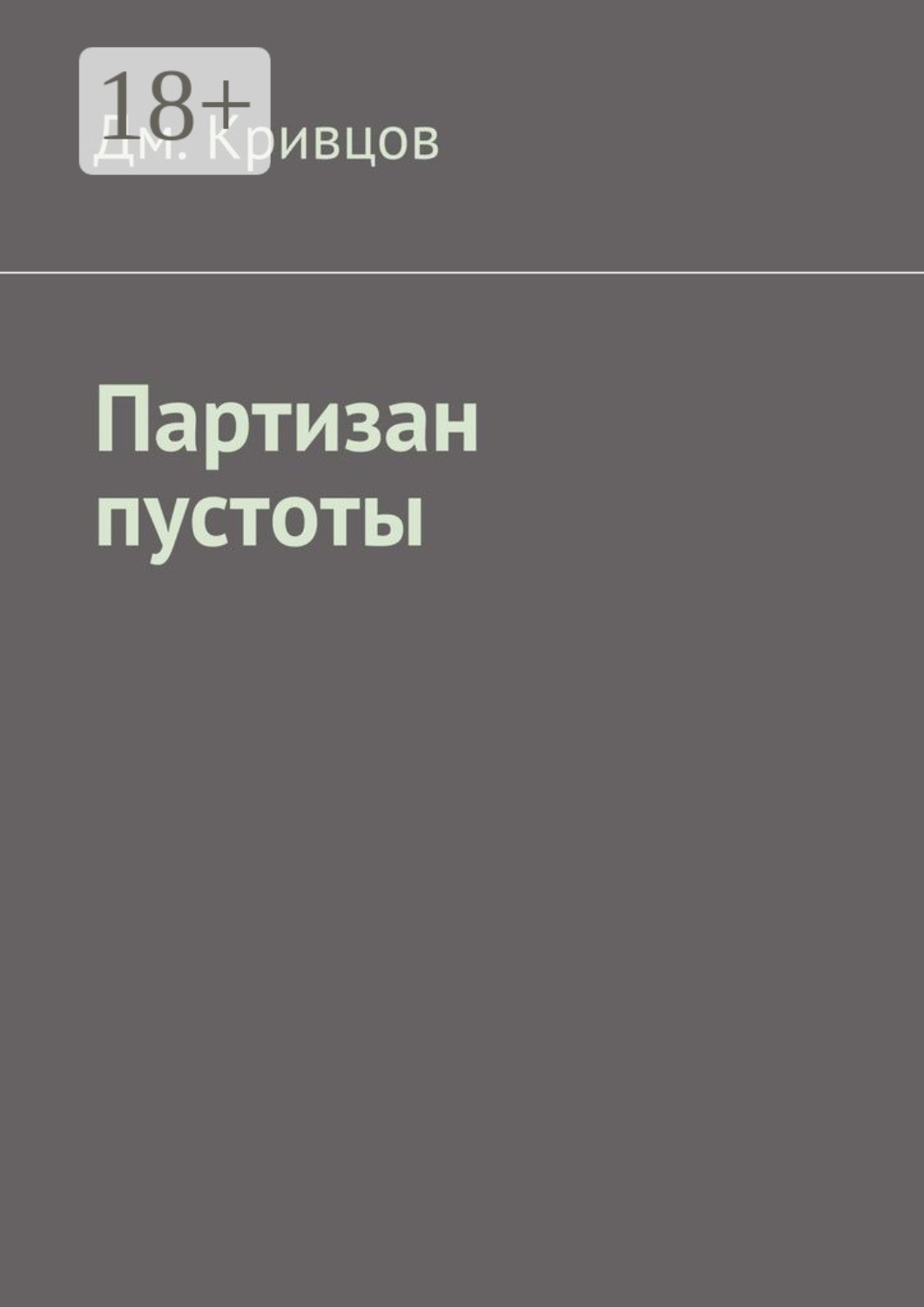 Обложка книги «Партизан пустоты»
