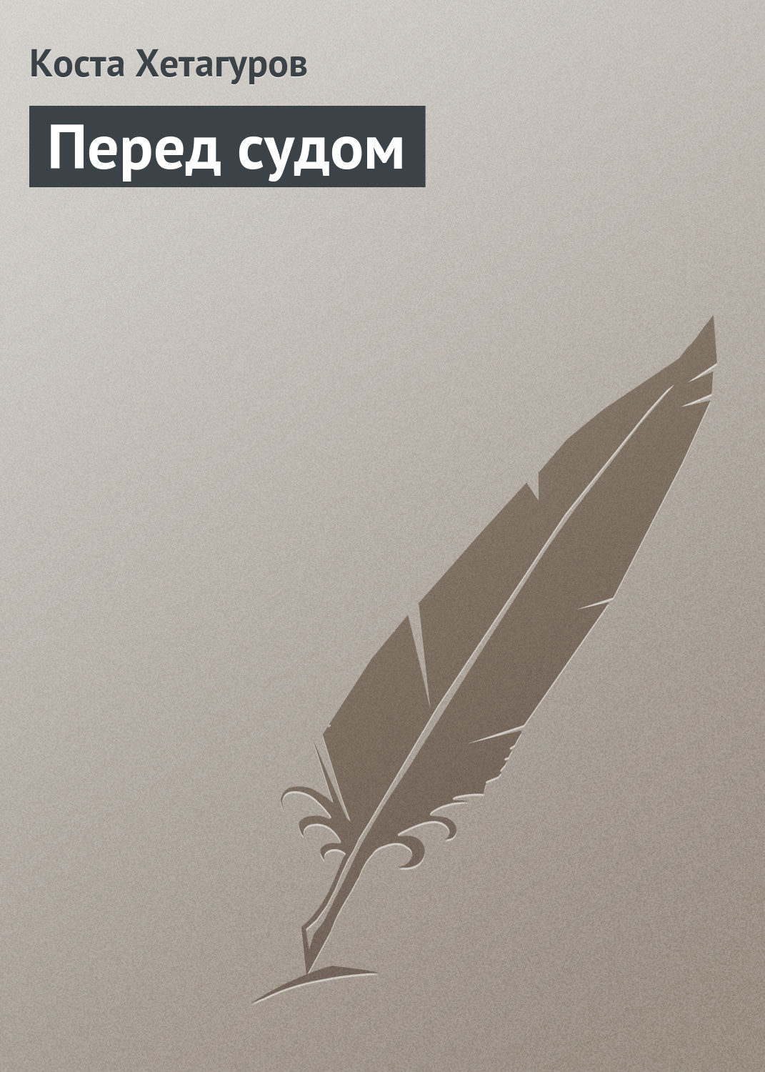 Обложка книги «Перед судом»
