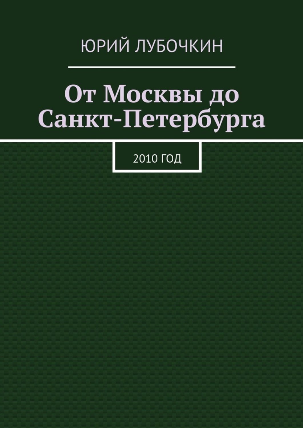 Обложка книги «От Москвы до Санкт-Петербурга. 2010 год»