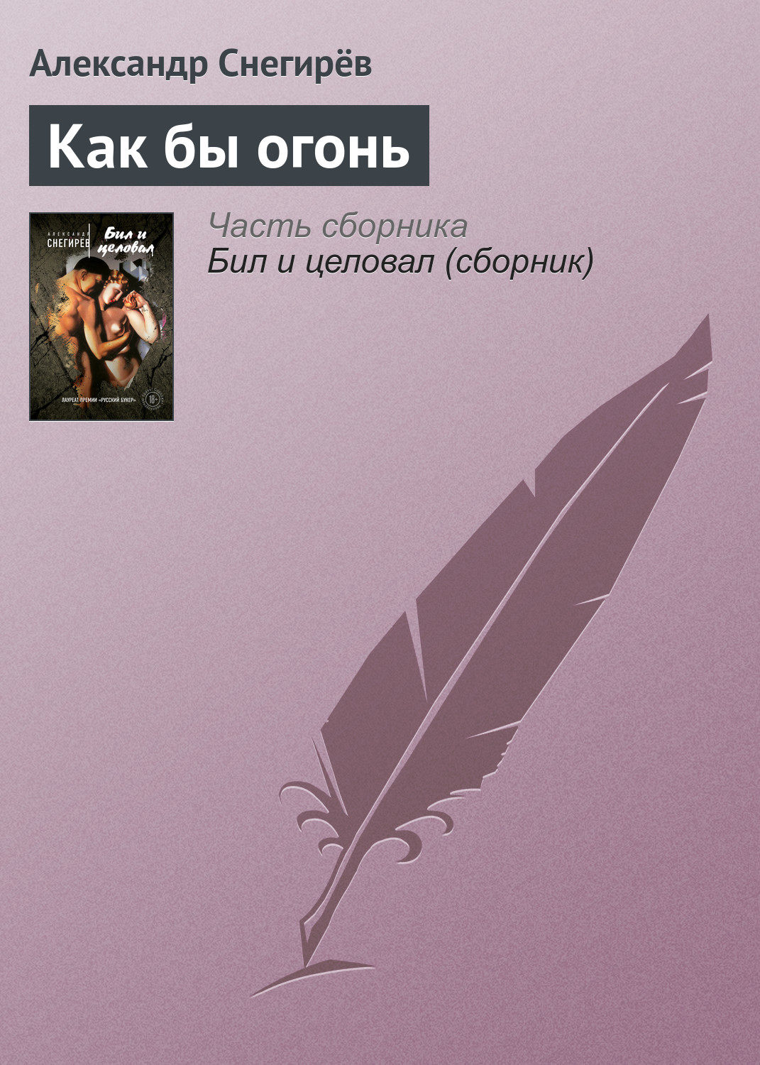 Обложка книги «Как бы огонь»