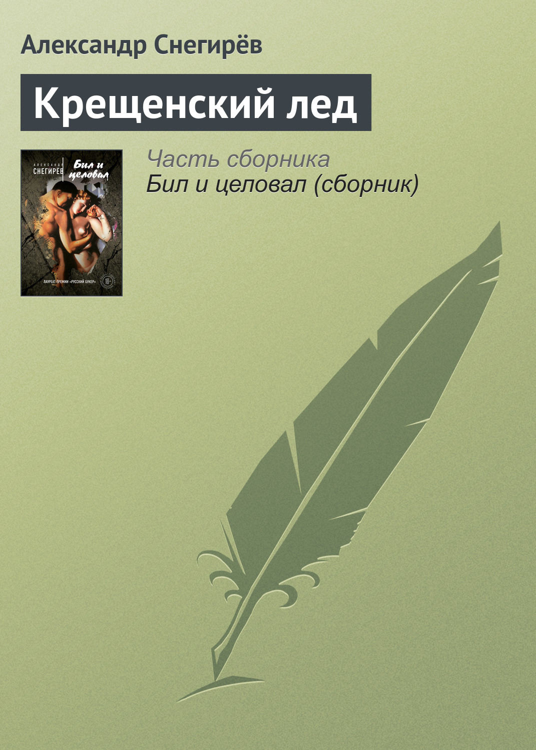 Обложка книги «Крещенский лед»