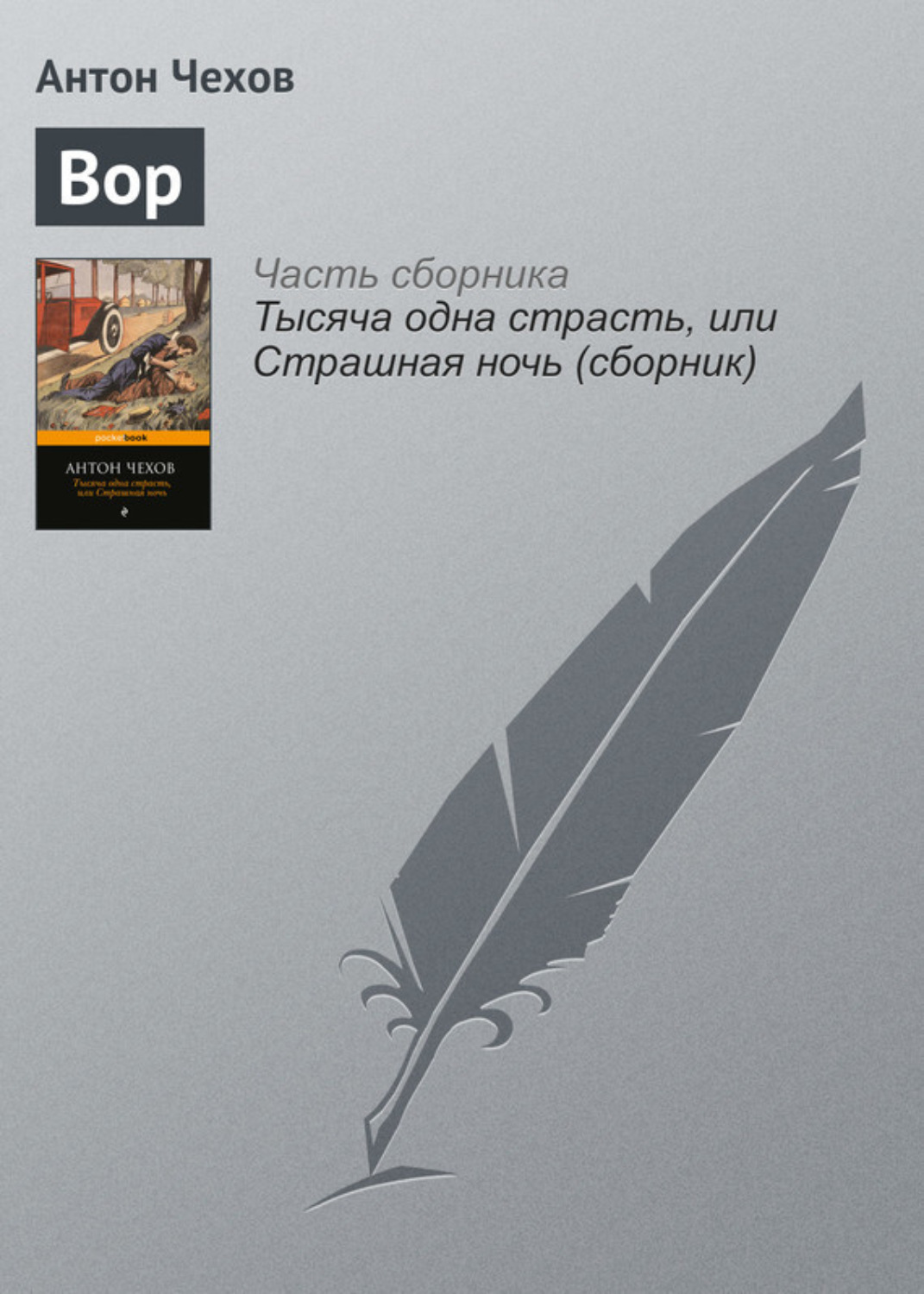 Обложка книги «Вор»