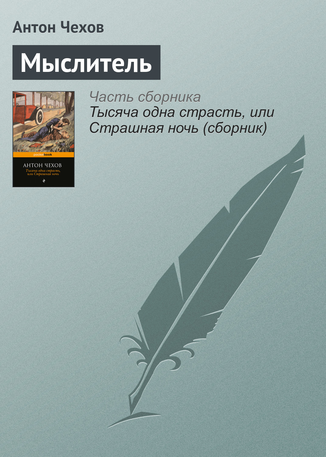 Обложка книги «Мыслитель»