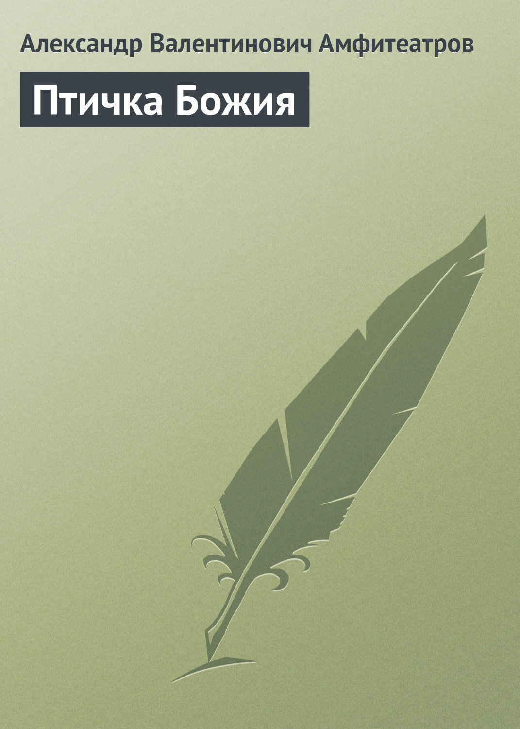 Обложка книги «Птичка Божия»
