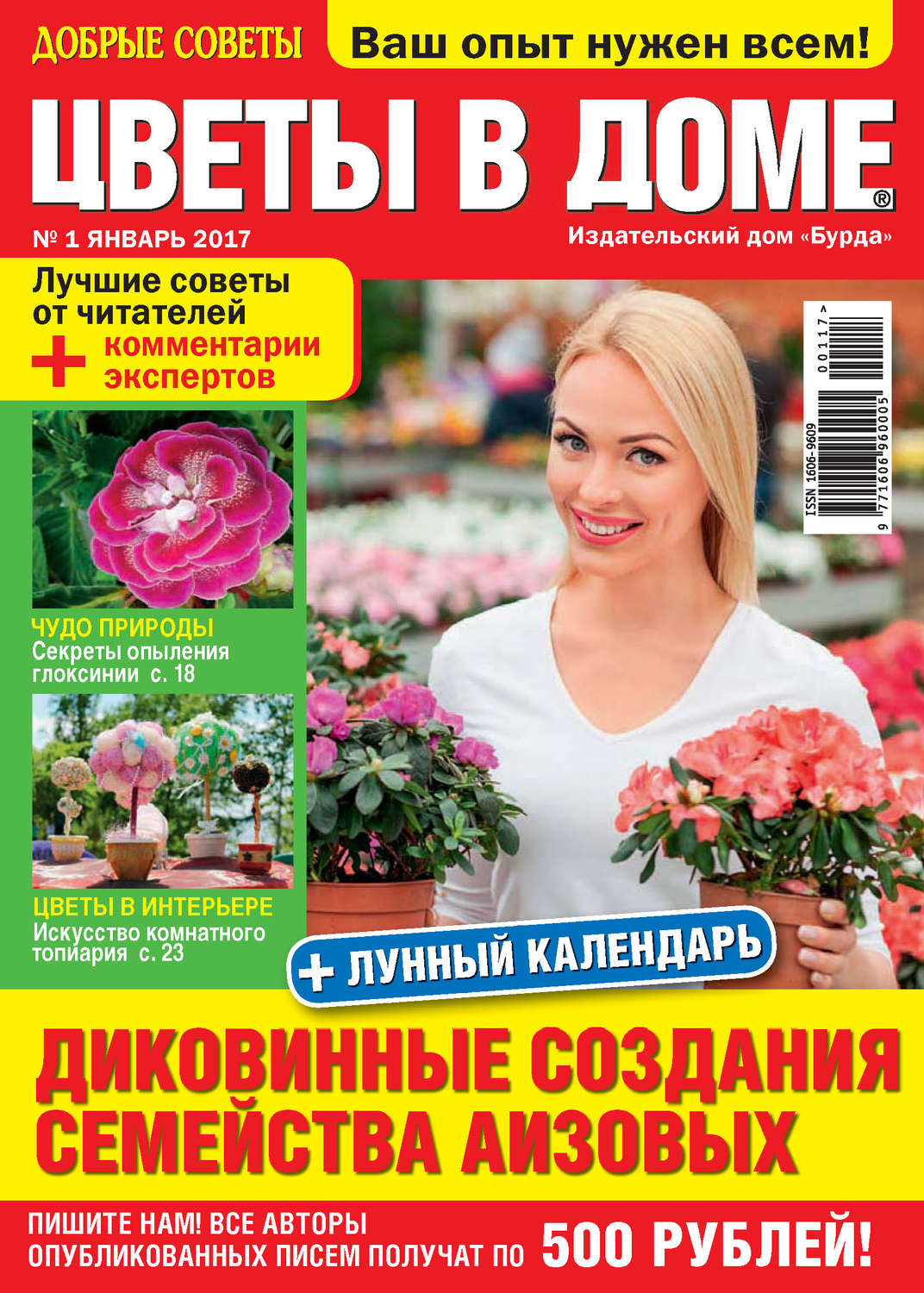 Обложка книги «Добрые советы. Цветы в доме. №01/2017»