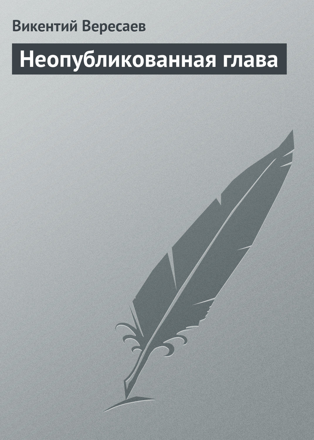 Обложка книги «Неопубликованная глава»