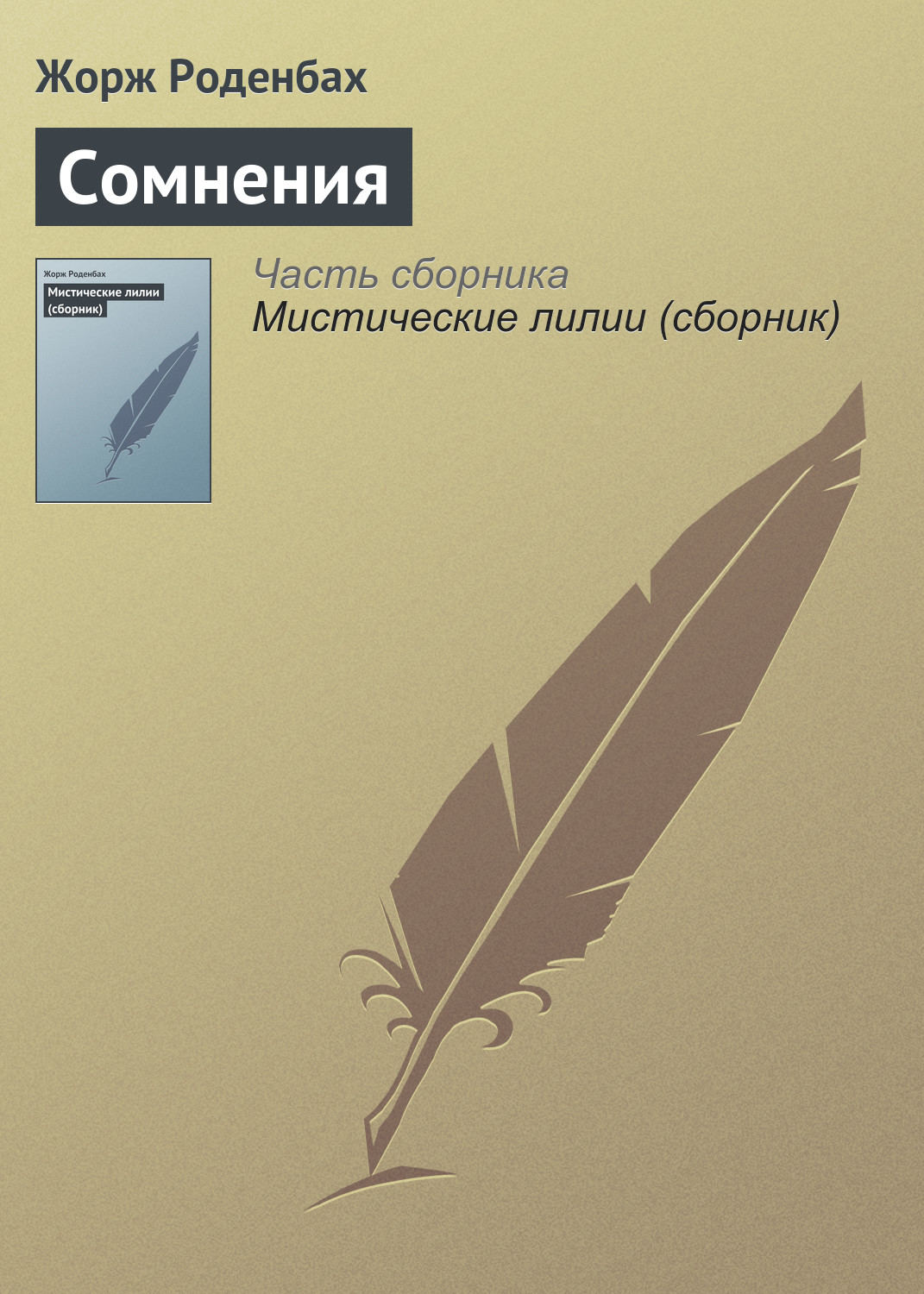 Обложка книги «Сомнения»