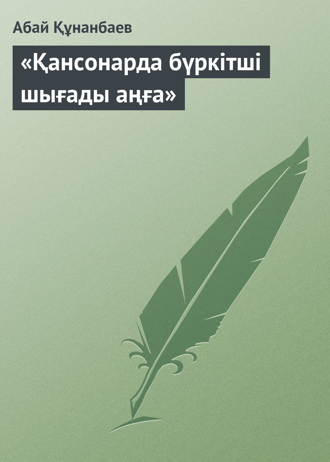 Обложка книги ««Қансонарда бүркітші шығады аңға»»