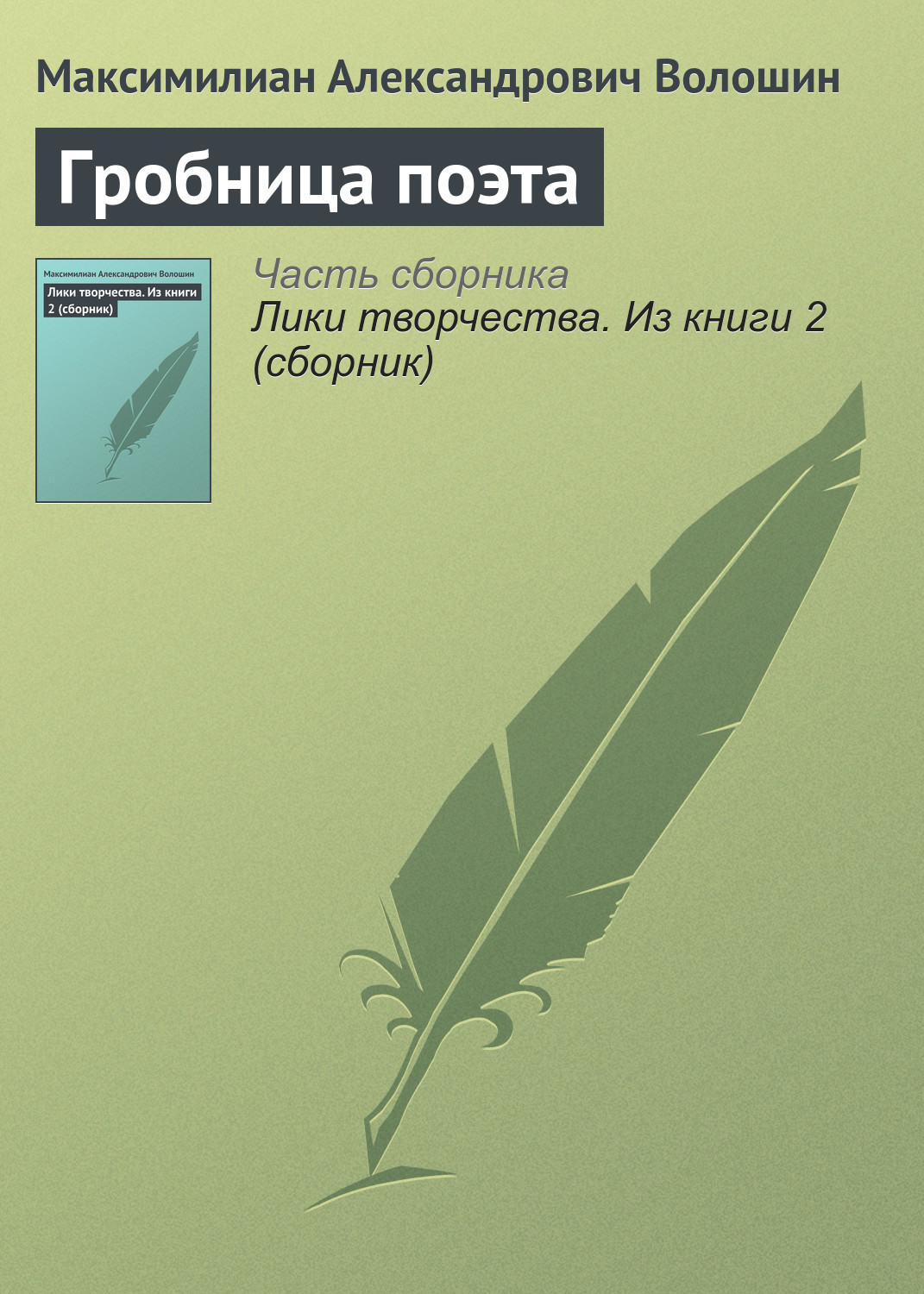 Обложка книги «Гробница поэта»