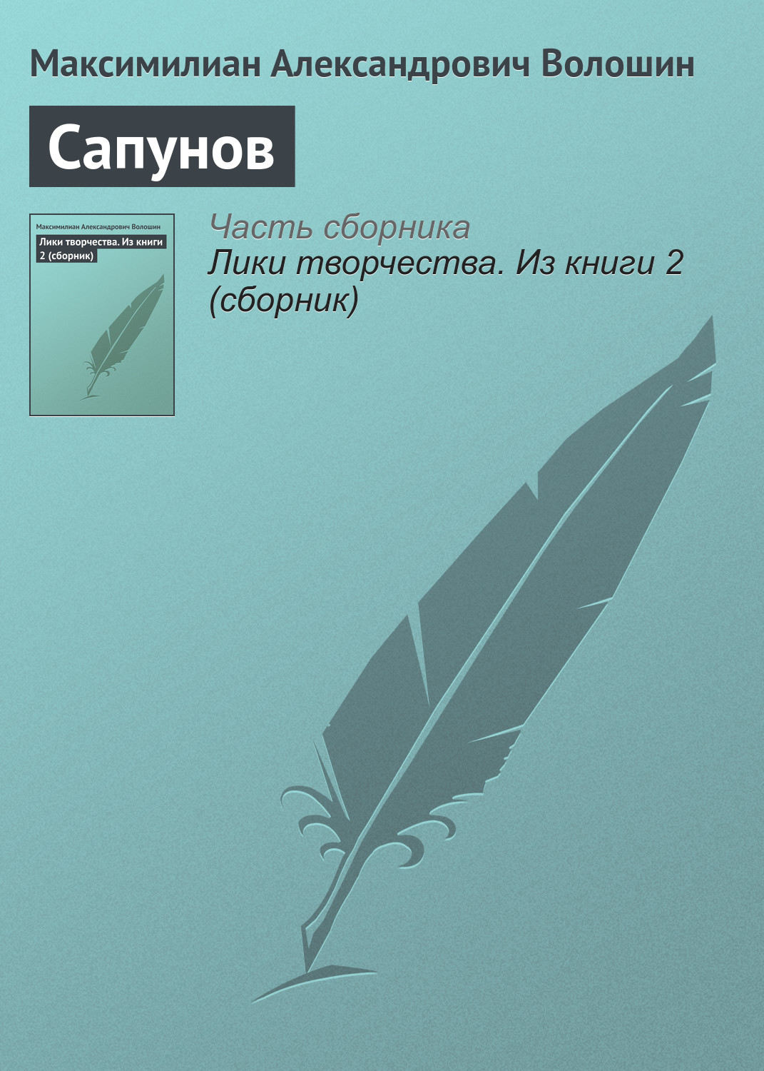 Обложка книги «Сапунов»