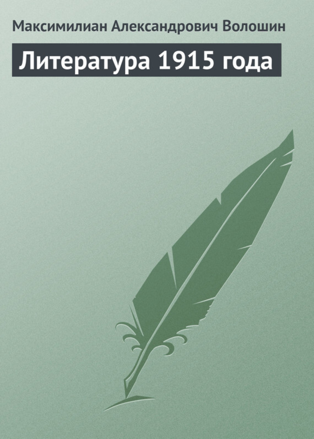Обложка книги «Литература 1915 года»