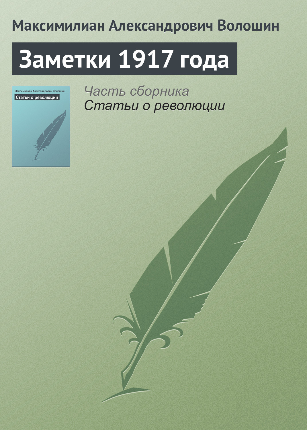 Обложка книги «Заметки 1917 года»