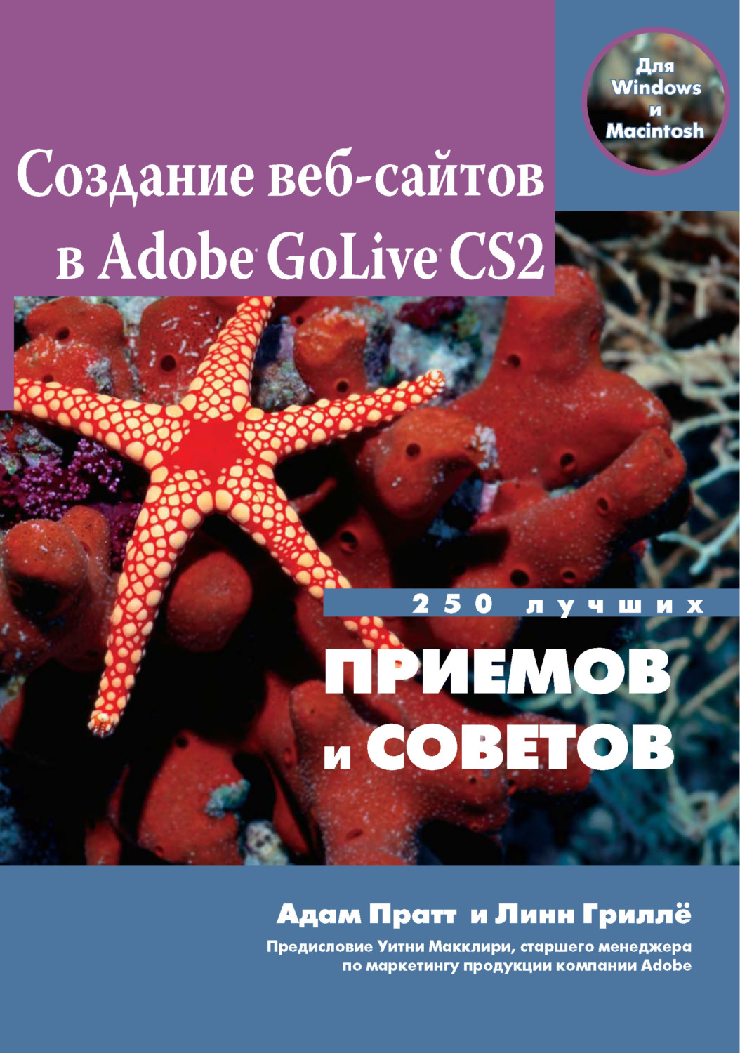 Обложка книги «Создание Web-сайтов в Adobe GoLive CS2. 250 лучших приемов и советов»