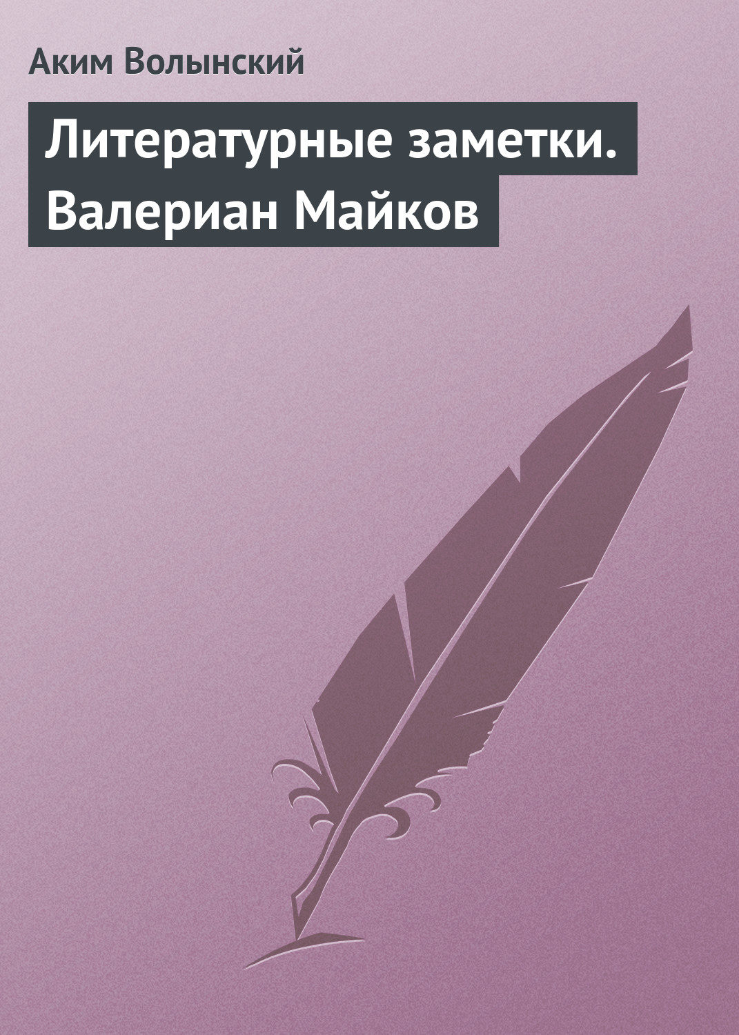 Обложка книги «Литературные заметки. Валериан Майков»