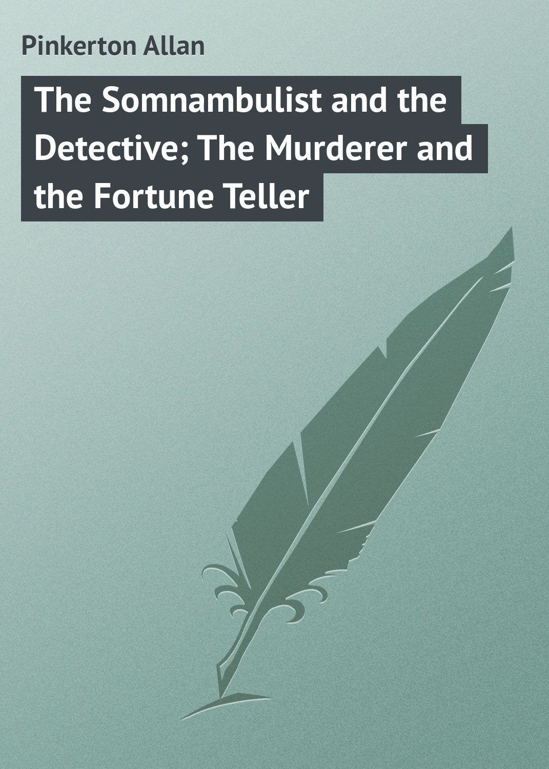Обложка книги «The Somnambulist and the Detective; The Murderer and the Fortune Teller»