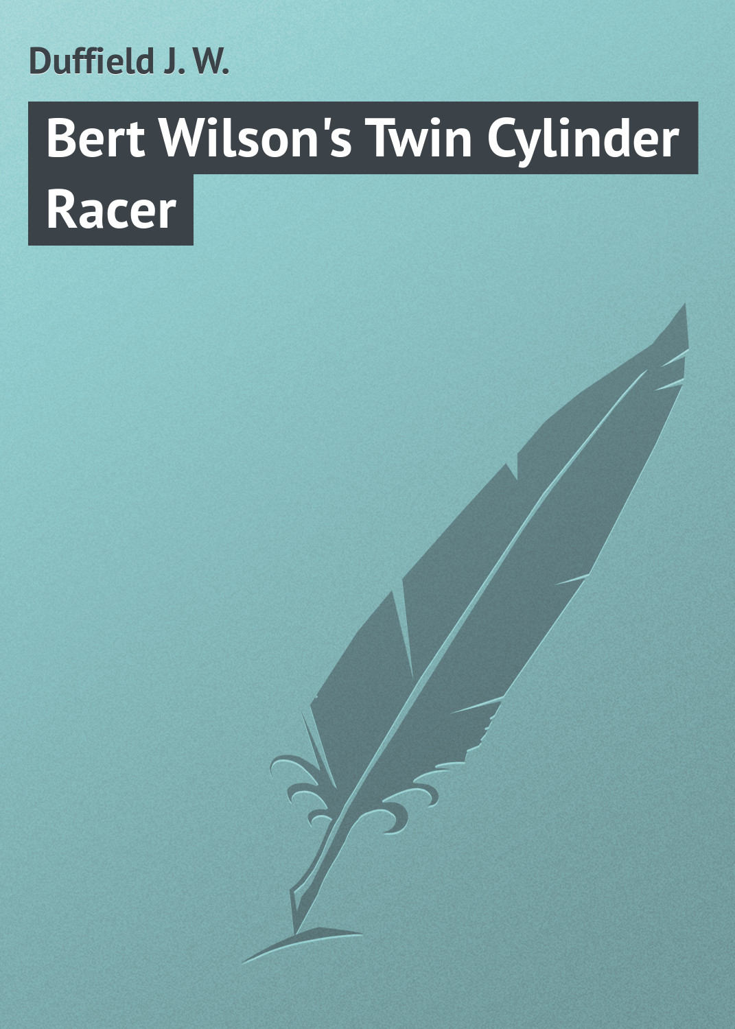Обложка книги «Bert Wilson's Twin Cylinder Racer»