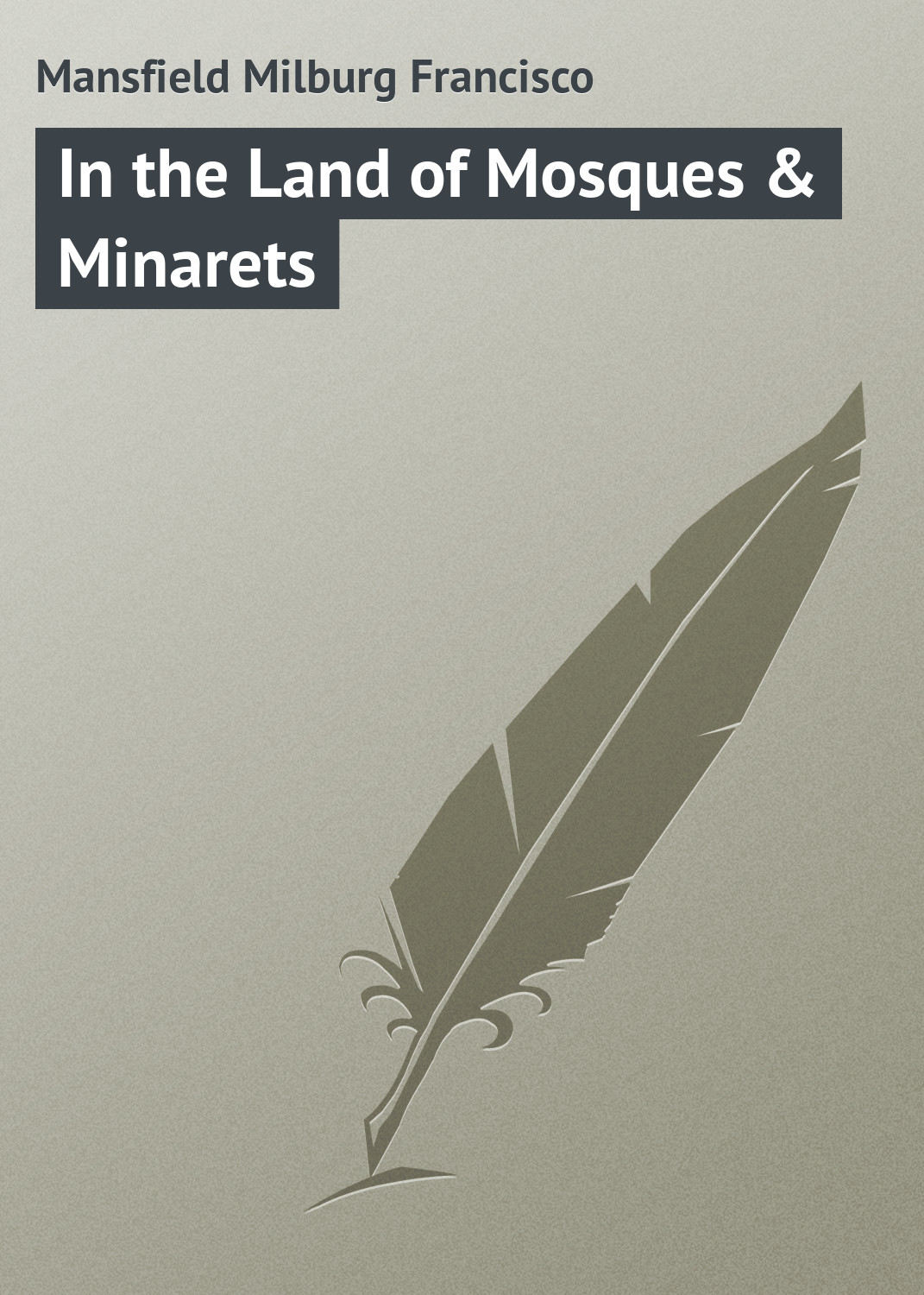 Обложка книги «In the Land of Mosques & Minarets»