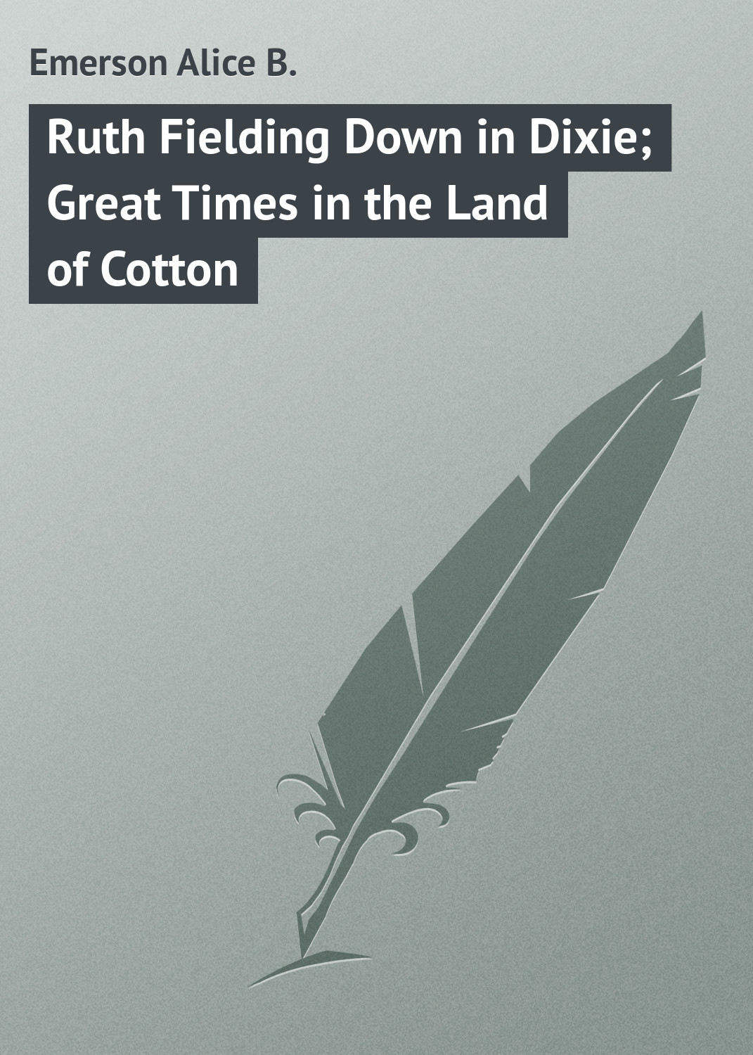 Обложка книги «Ruth Fielding Down in Dixie; Great Times in the Land of Cotton»