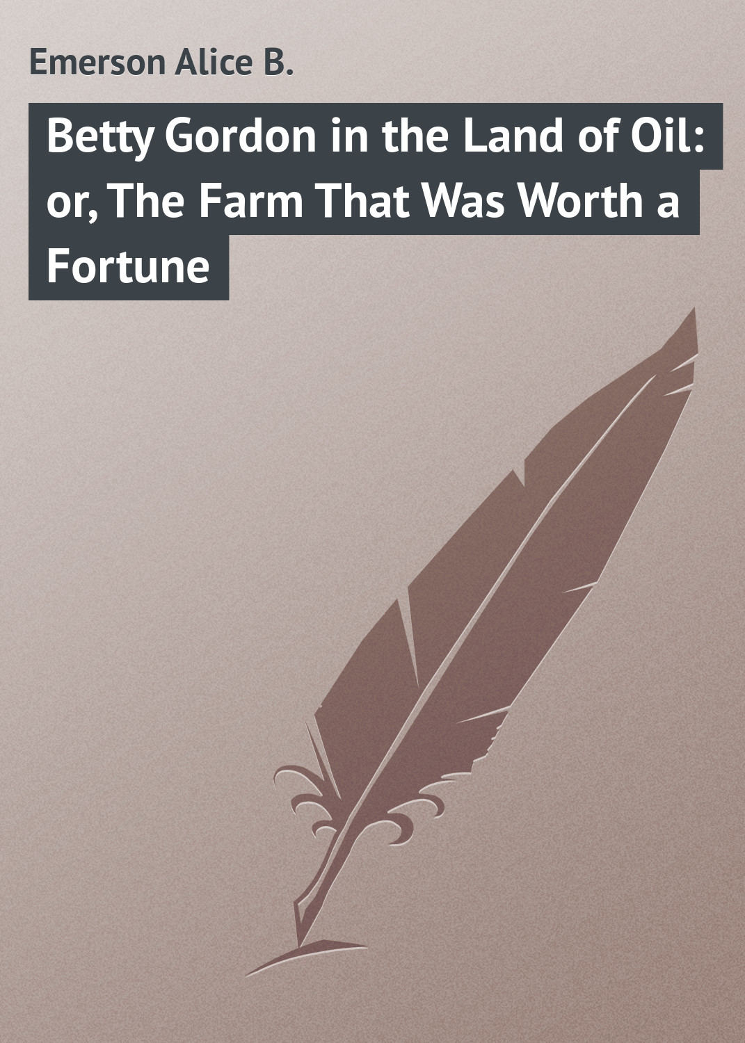 Обложка книги «Betty Gordon in the Land of Oil: or, The Farm That Was Worth a Fortune»