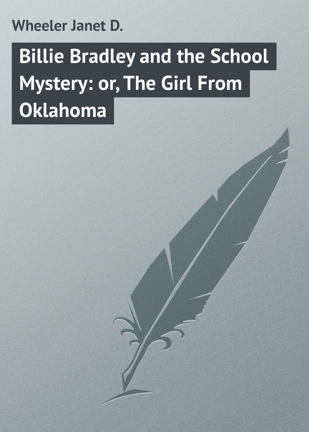 Обложка книги «Billie Bradley and the School Mystery: or, The Girl From Oklahoma»