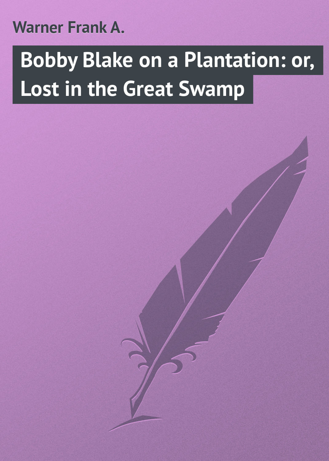 Обложка книги «Bobby Blake on a Plantation: or, Lost in the Great Swamp»
