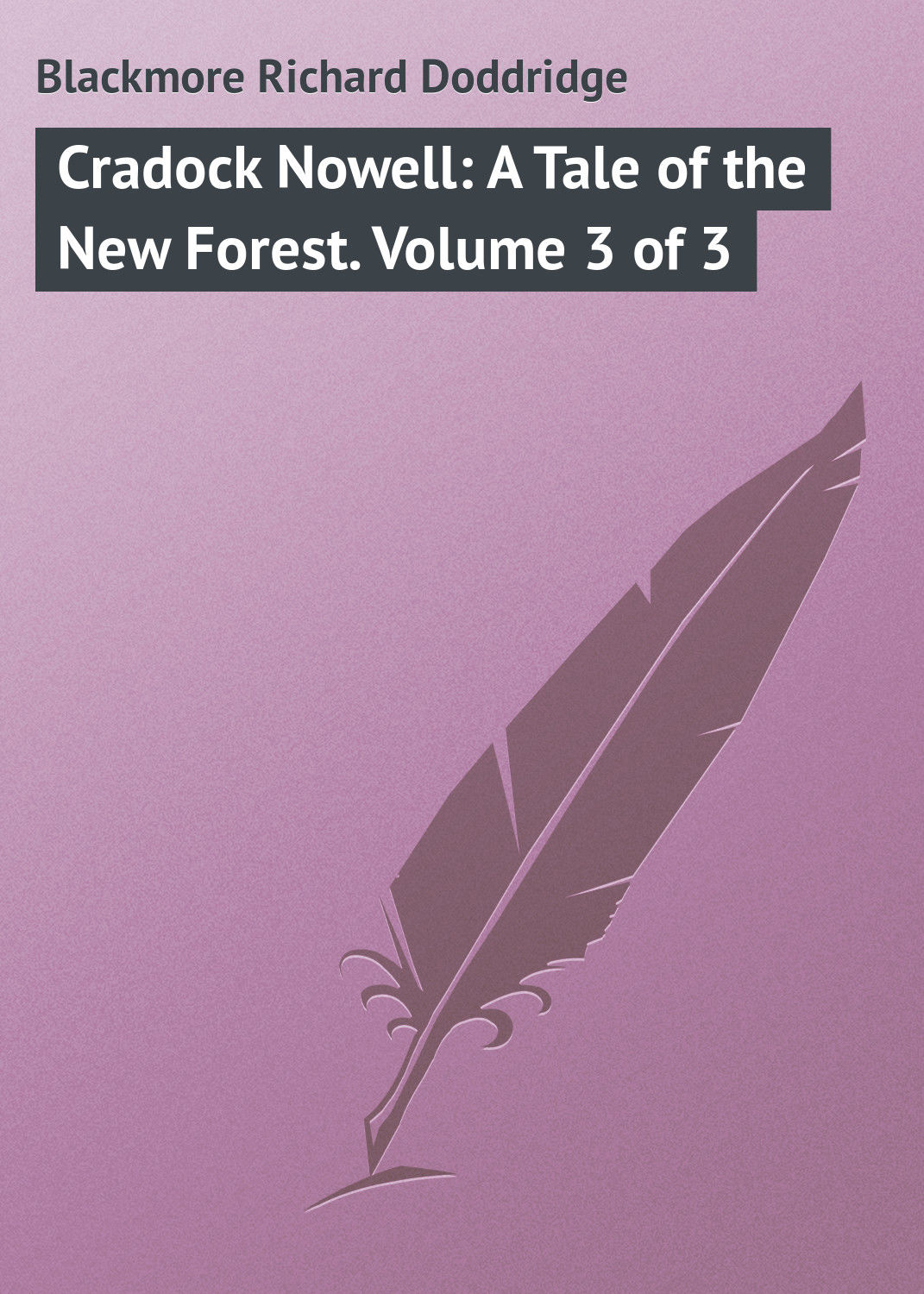 Обложка книги «Cradock Nowell: A Tale of the New Forest. Volume 3 of 3»