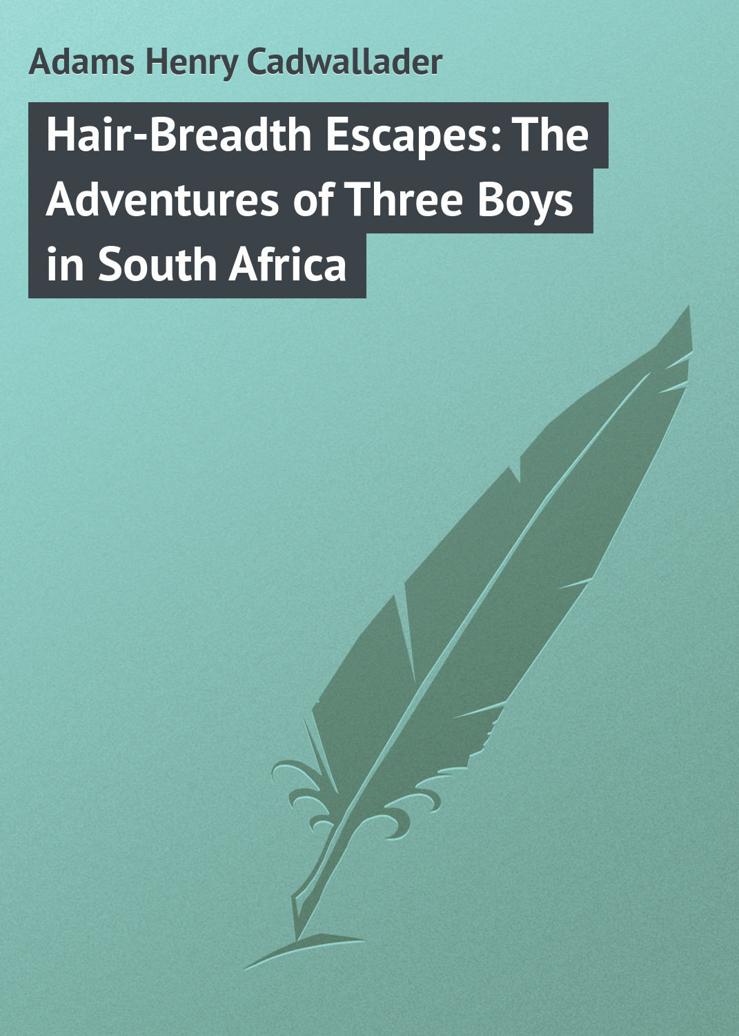 Обложка книги «Hair-Breadth Escapes: The Adventures of Three Boys in South Africa»