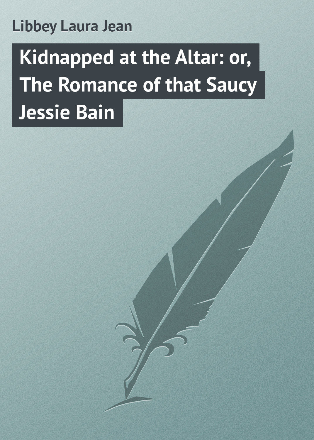 Обложка книги «Kidnapped at the Altar: or, The Romance of that Saucy Jessie Bain»