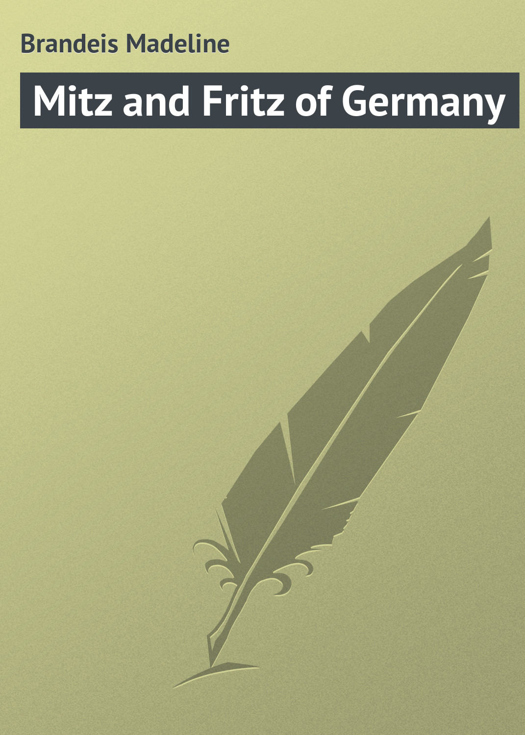 Обложка книги «Mitz and Fritz of Germany»