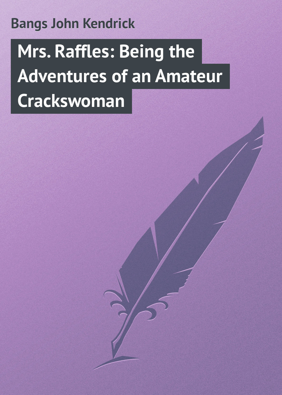 Обложка книги «Mrs. Raffles: Being the Adventures of an Amateur Crackswoman»