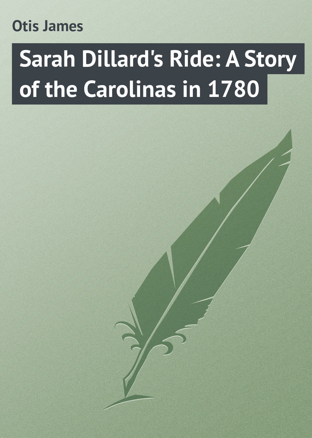 Обложка книги «Sarah Dillard's Ride: A Story of the Carolinas in 1780»