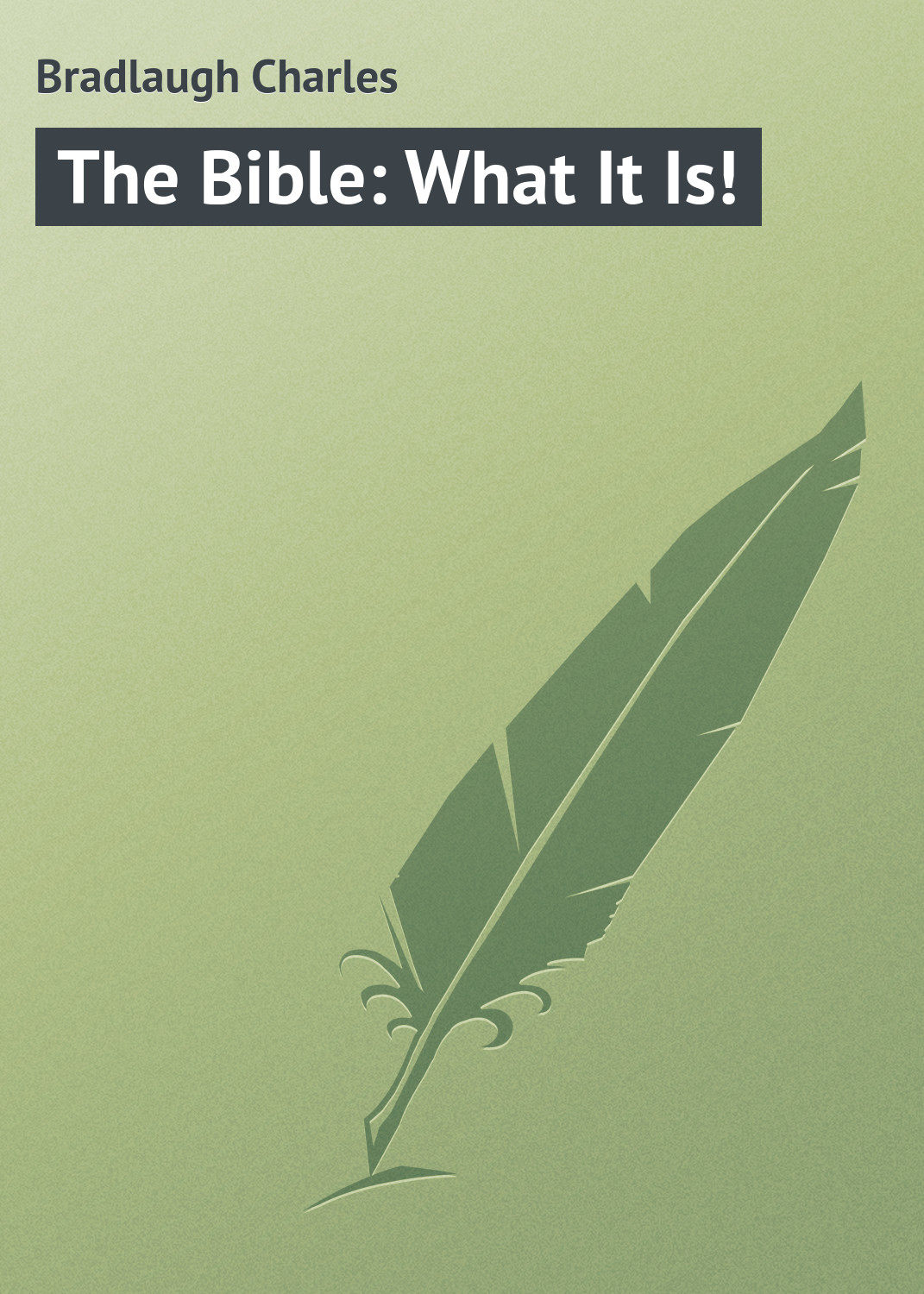 Обложка книги «The Bible: What It Is!»