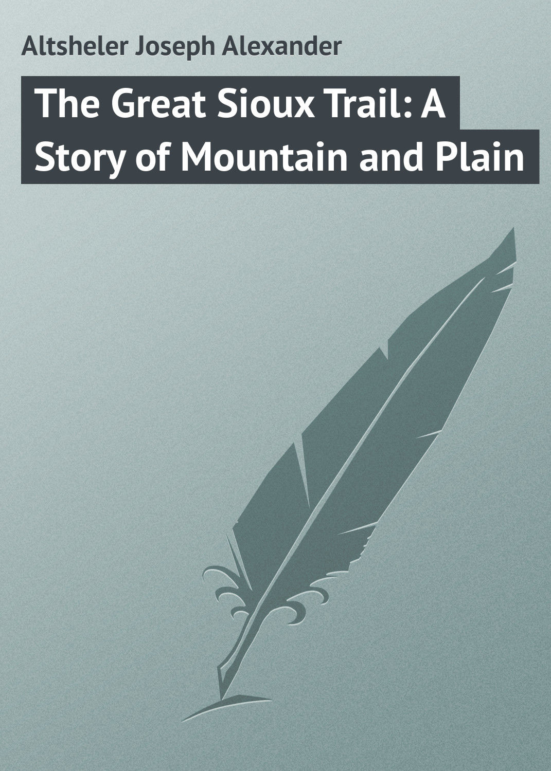 Обложка книги «The Great Sioux Trail: A Story of Mountain and Plain»