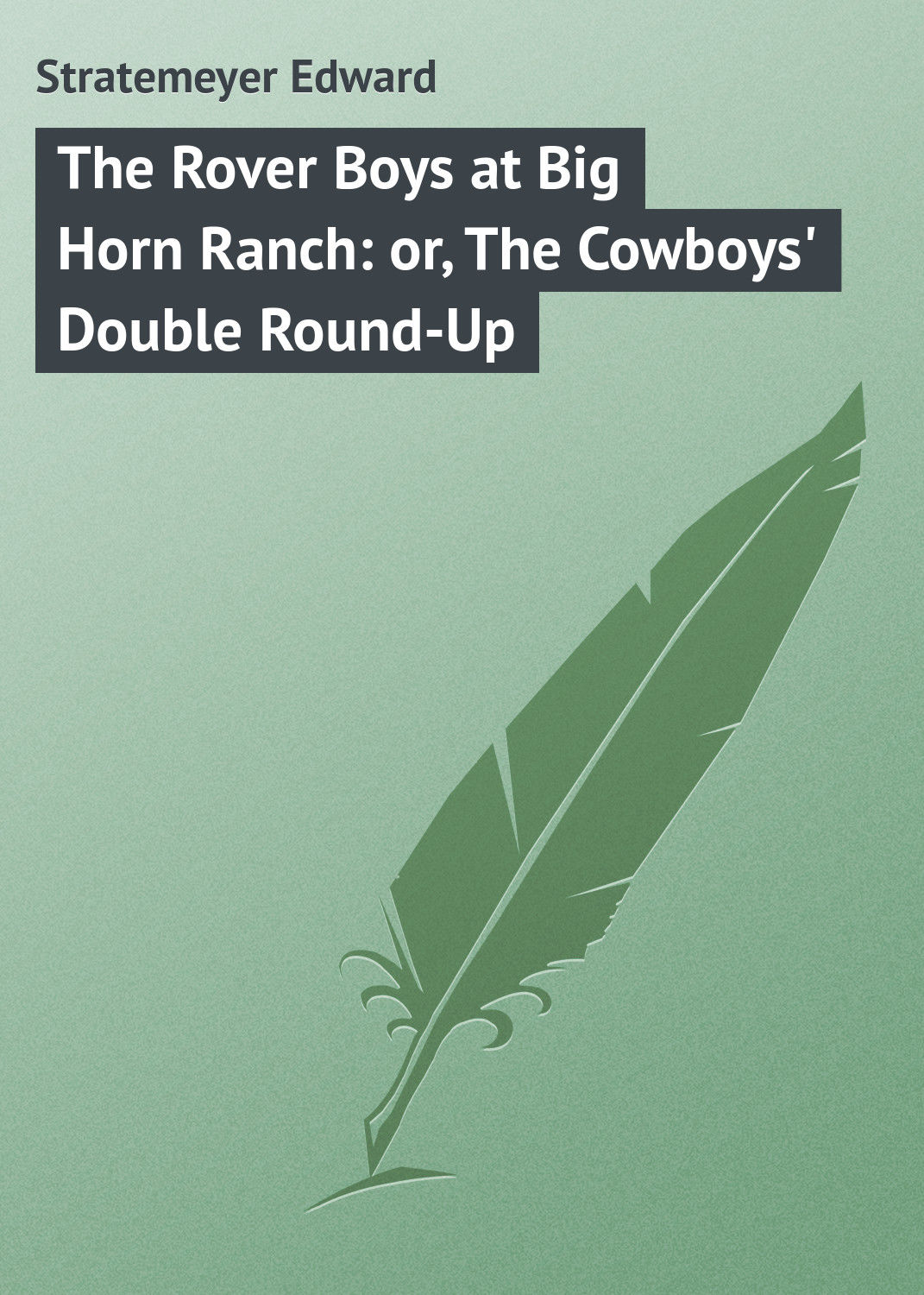 Обложка книги «The Rover Boys at Big Horn Ranch: or, The Cowboys' Double Round-Up»