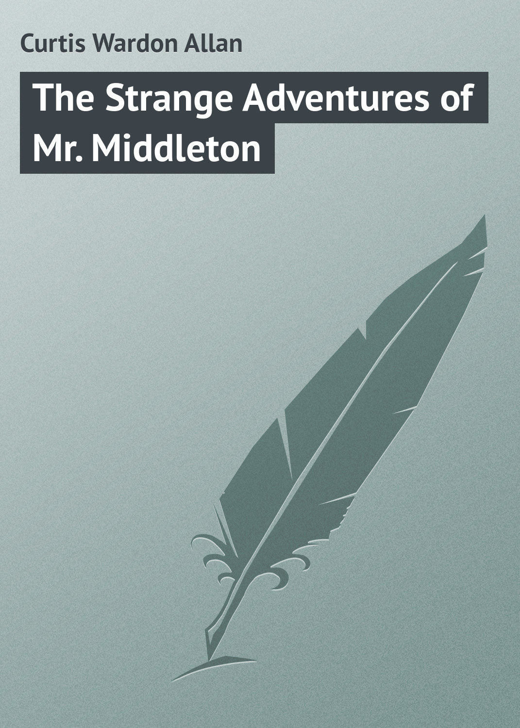 Обложка книги «The Strange Adventures of Mr. Middleton»