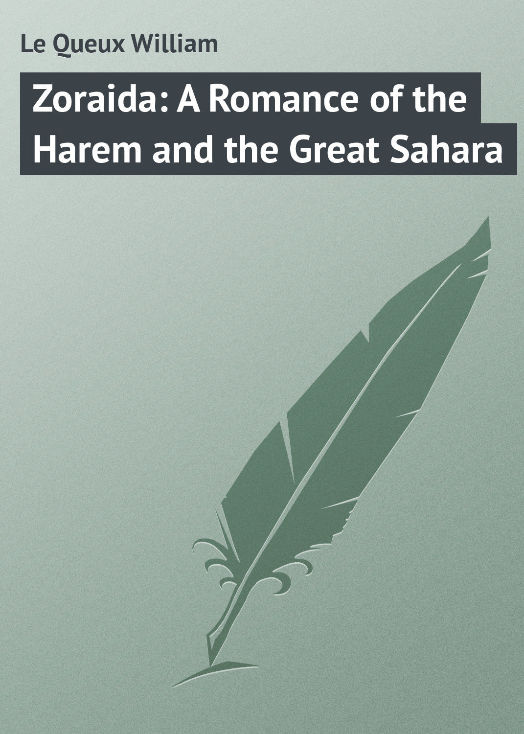 Обложка книги «Zoraida: A Romance of the Harem and the Great Sahara»