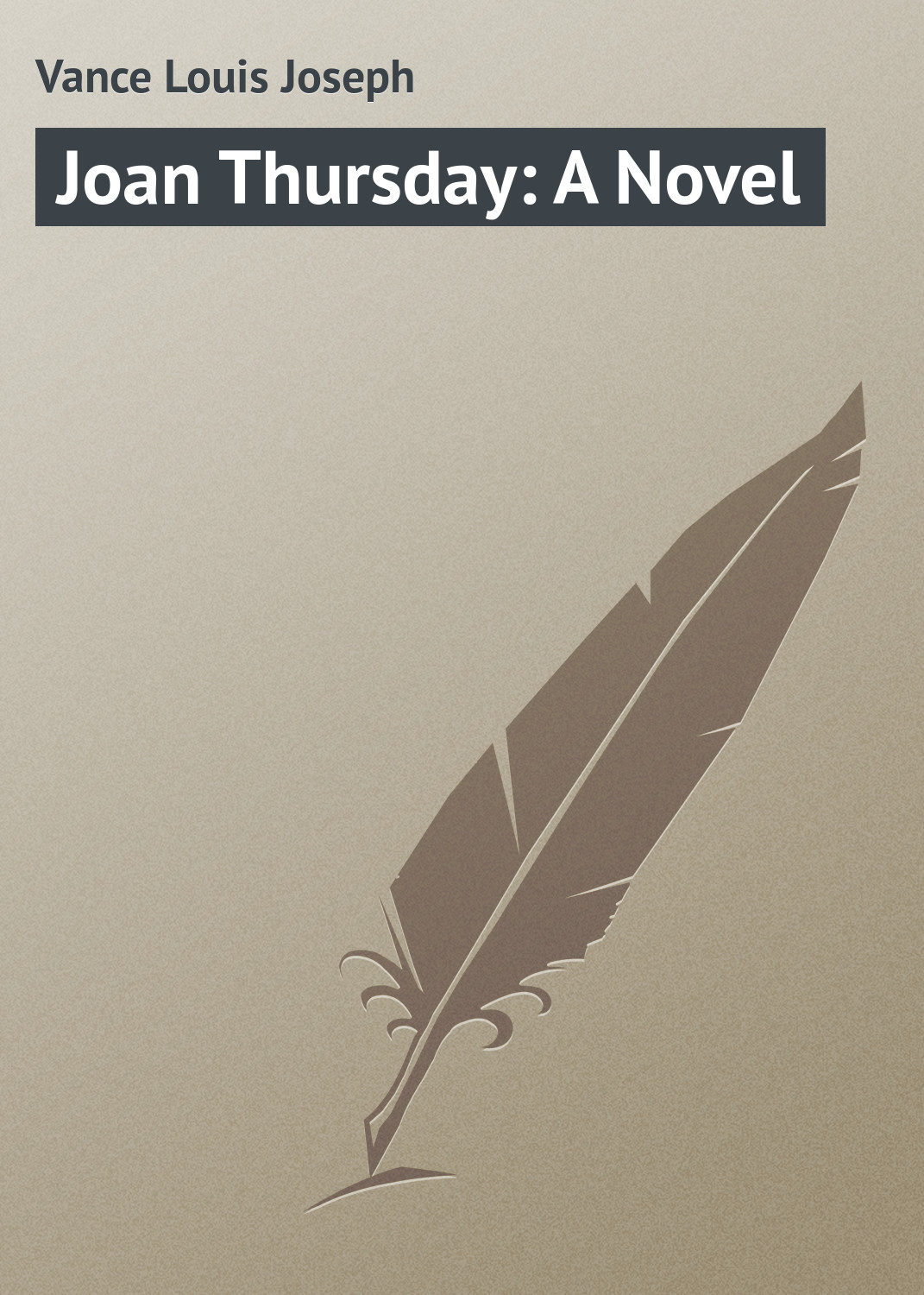 Обложка книги «Joan Thursday: A Novel»