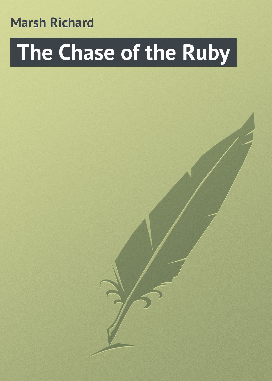 Обложка книги «The Chase of the Ruby»