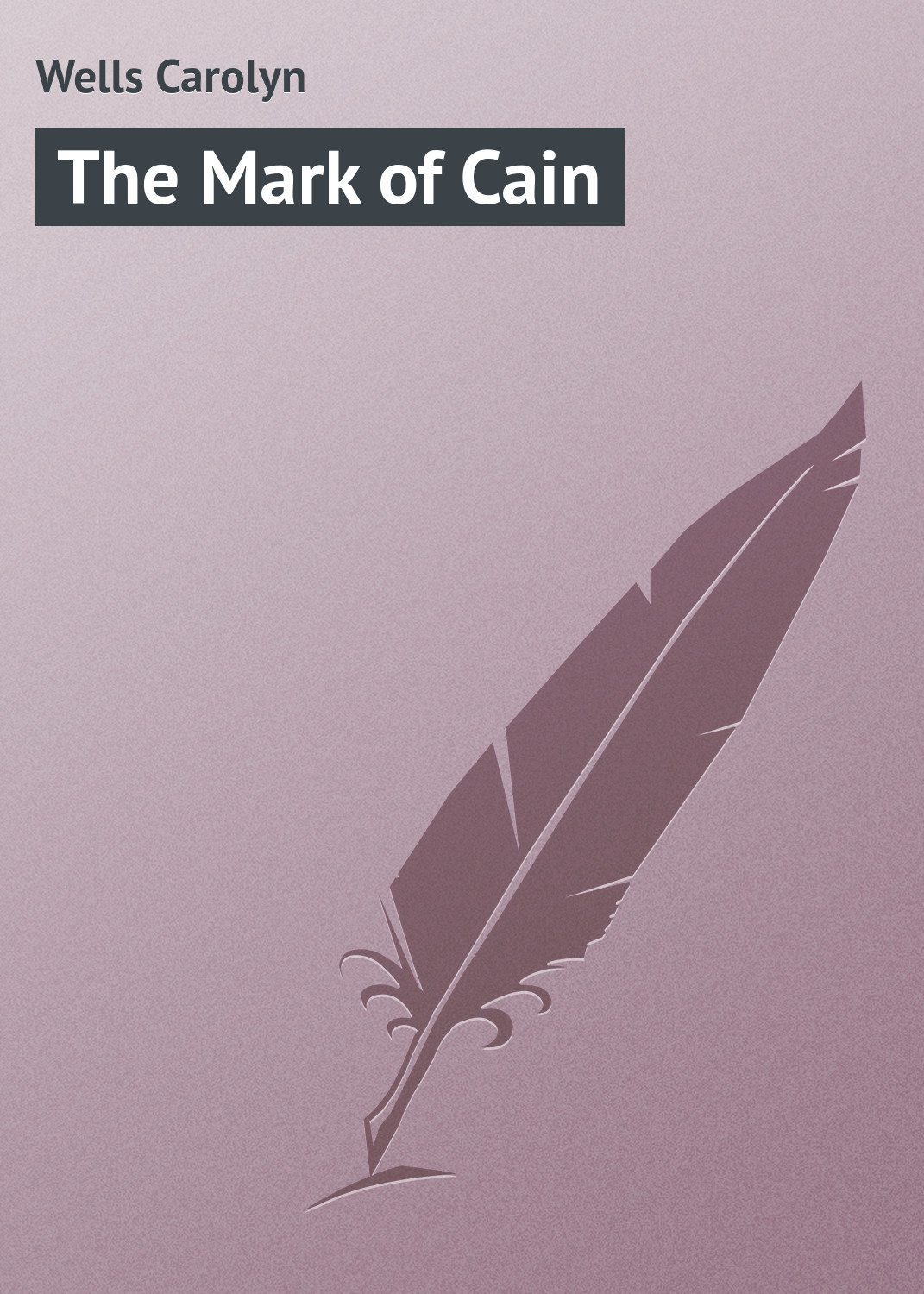 Обложка книги «The Mark of Cain»