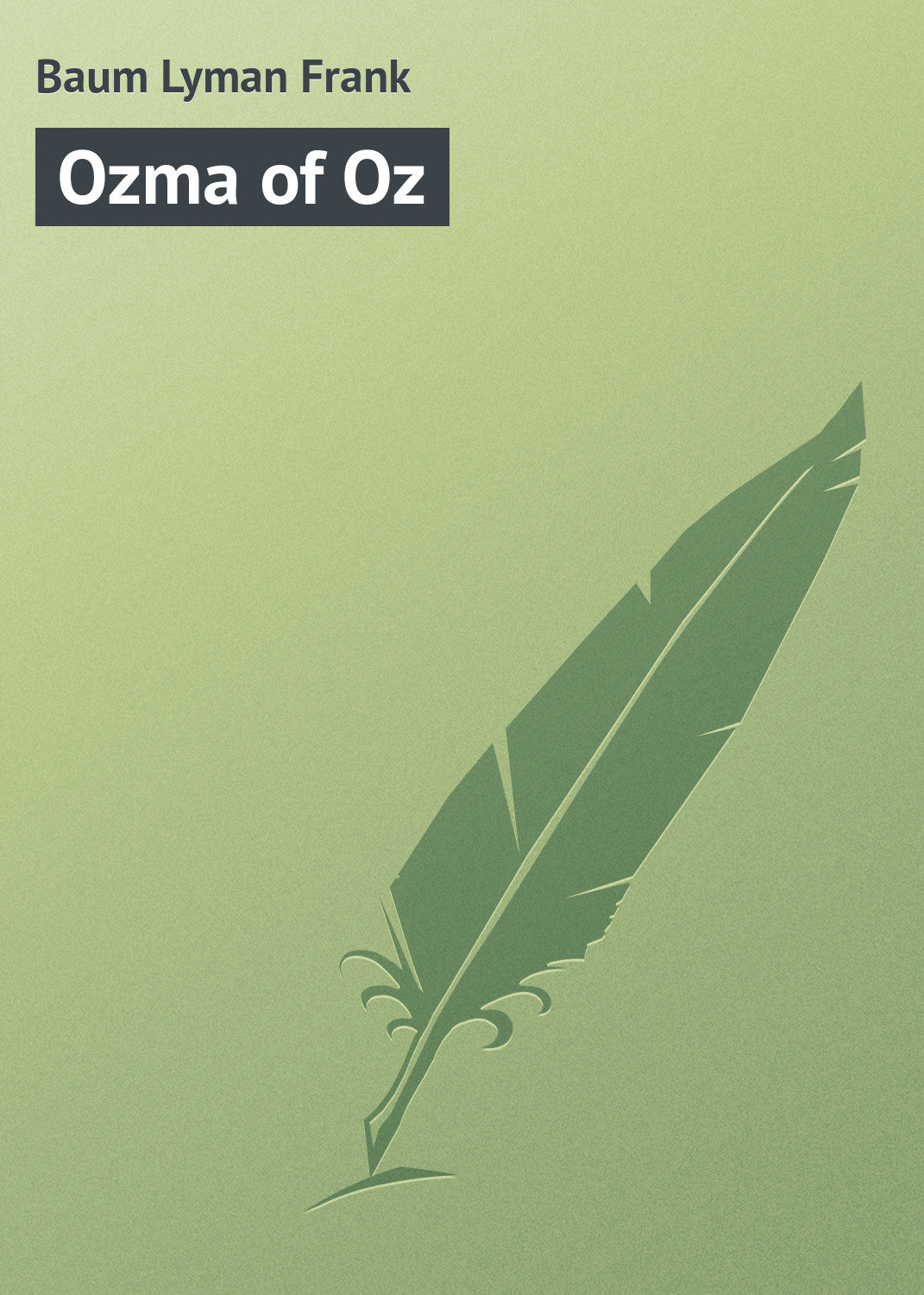 Обложка книги «Ozma of Oz»