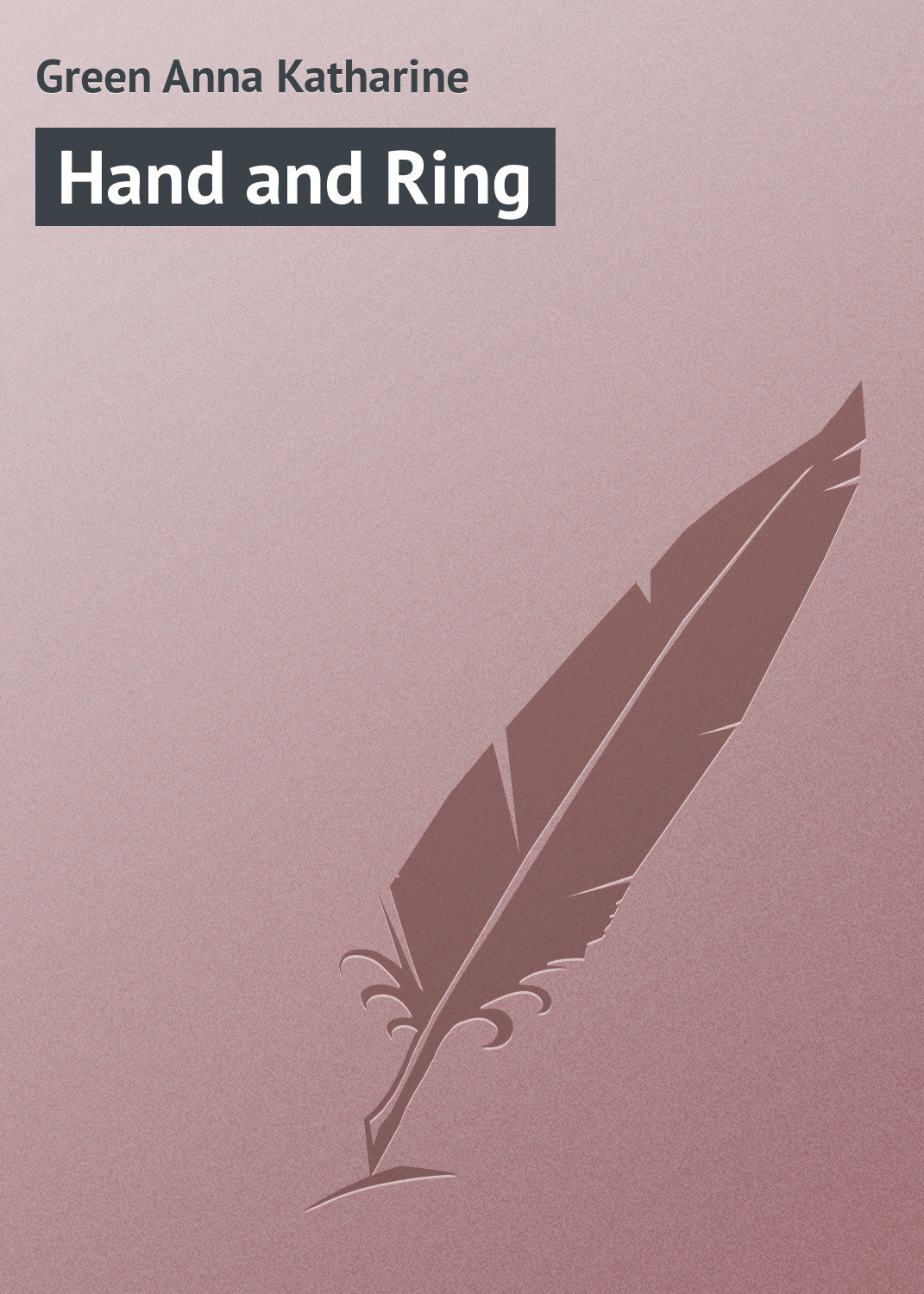 Обложка книги «Hand and Ring»