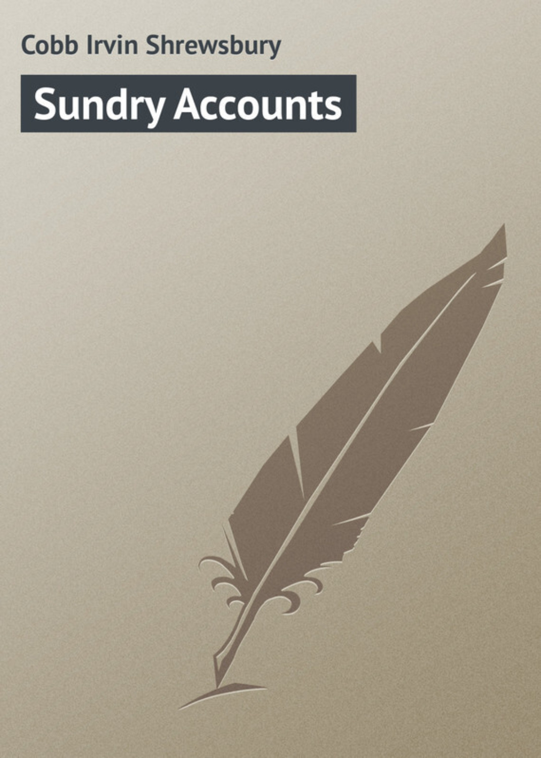 Обложка книги «Sundry Accounts»