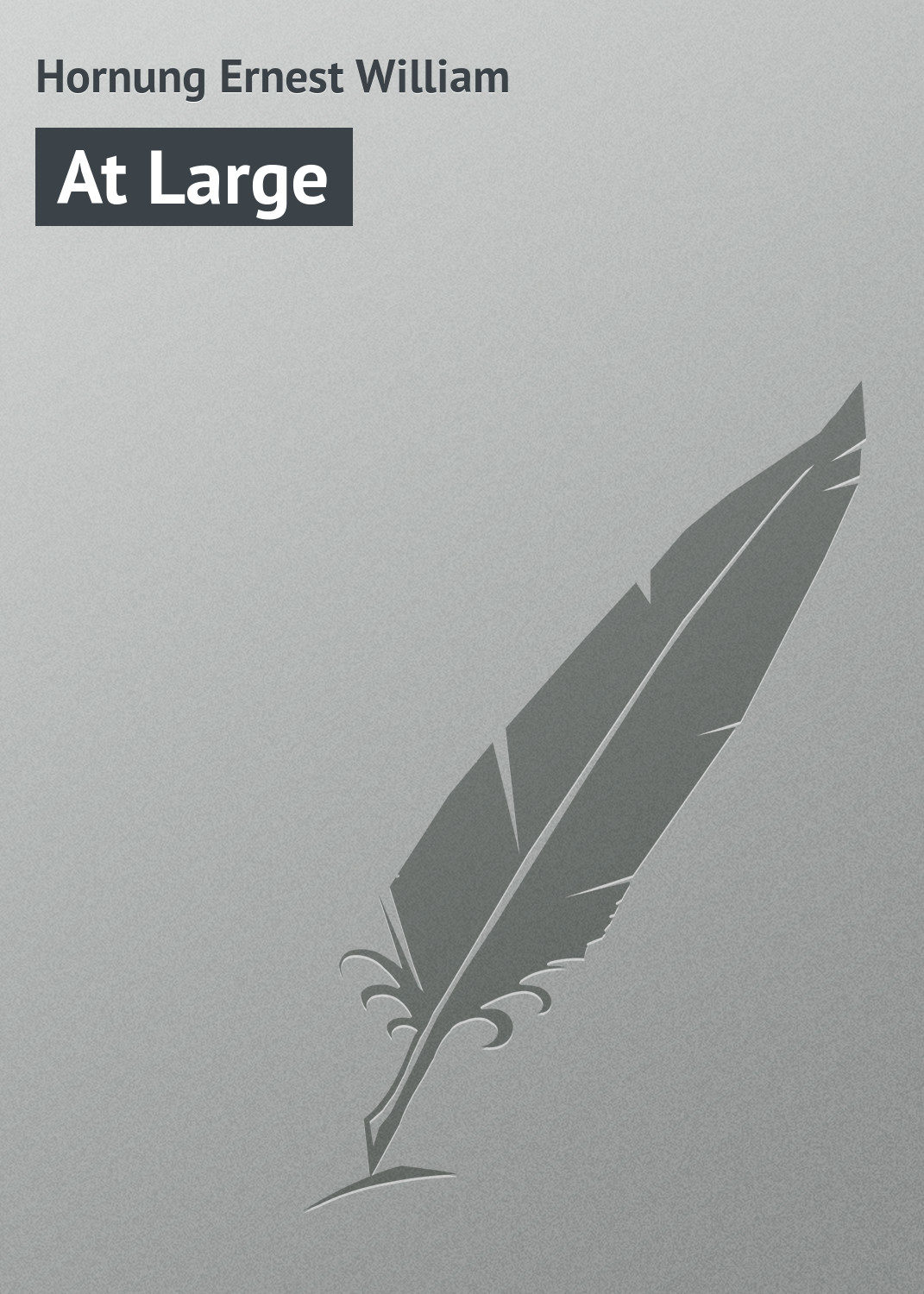 Обложка книги «At Large»