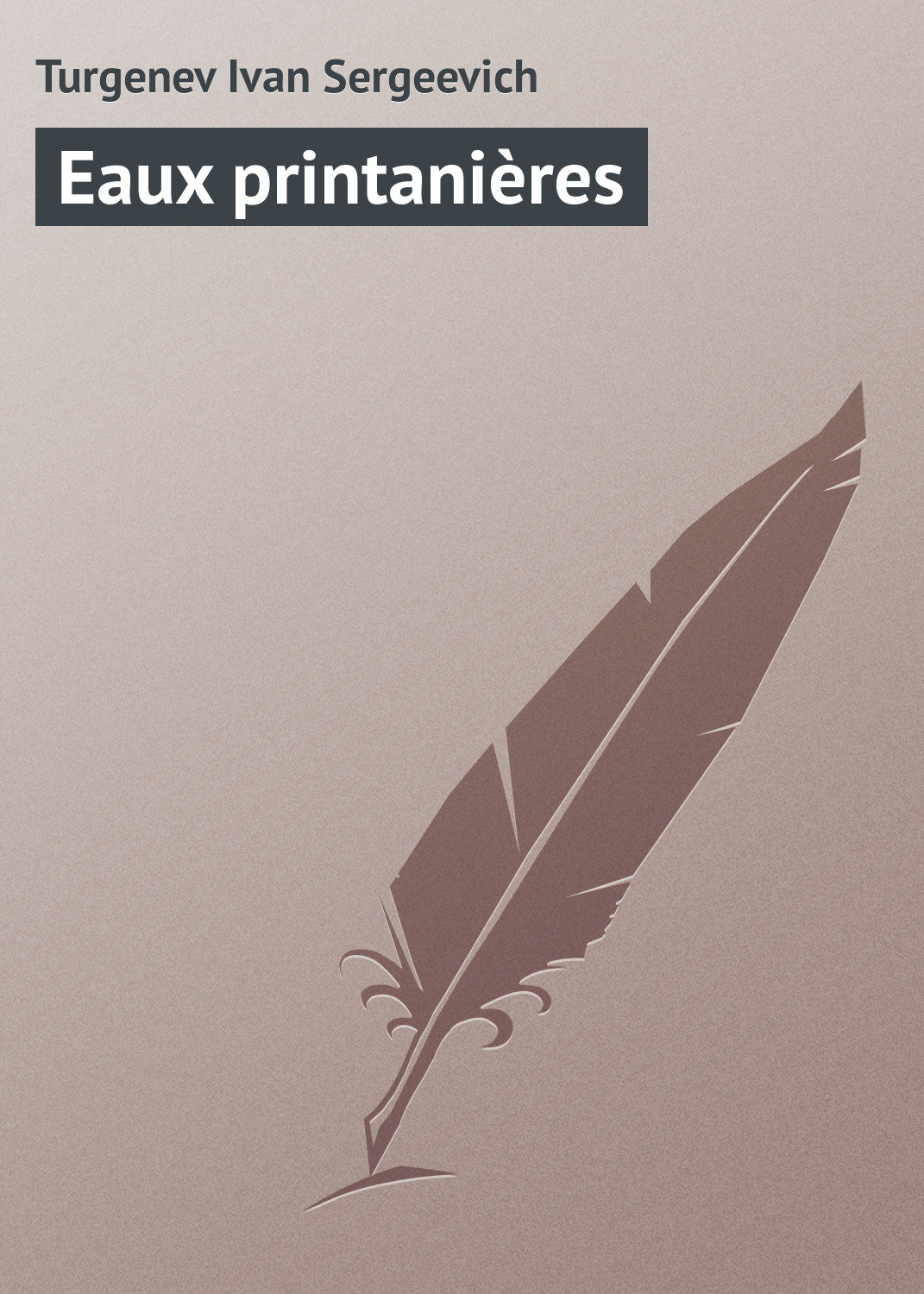 Обложка книги «Eaux printanières»