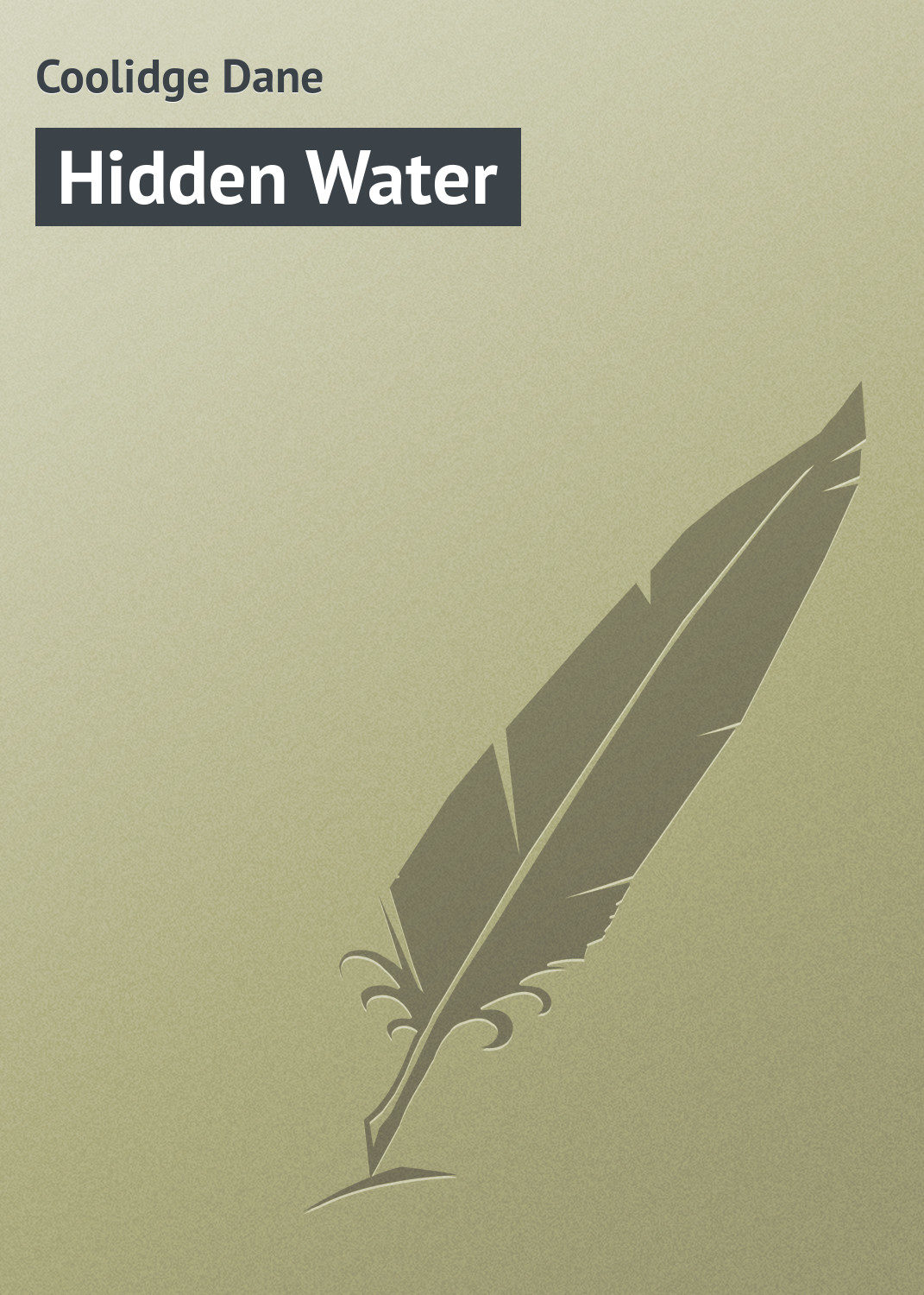 Обложка книги «Hidden Water»